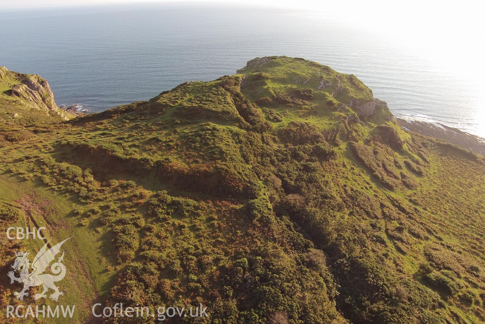 Aerial photograph showing High Pennard taken by Paul Davis, 19th September 2015.