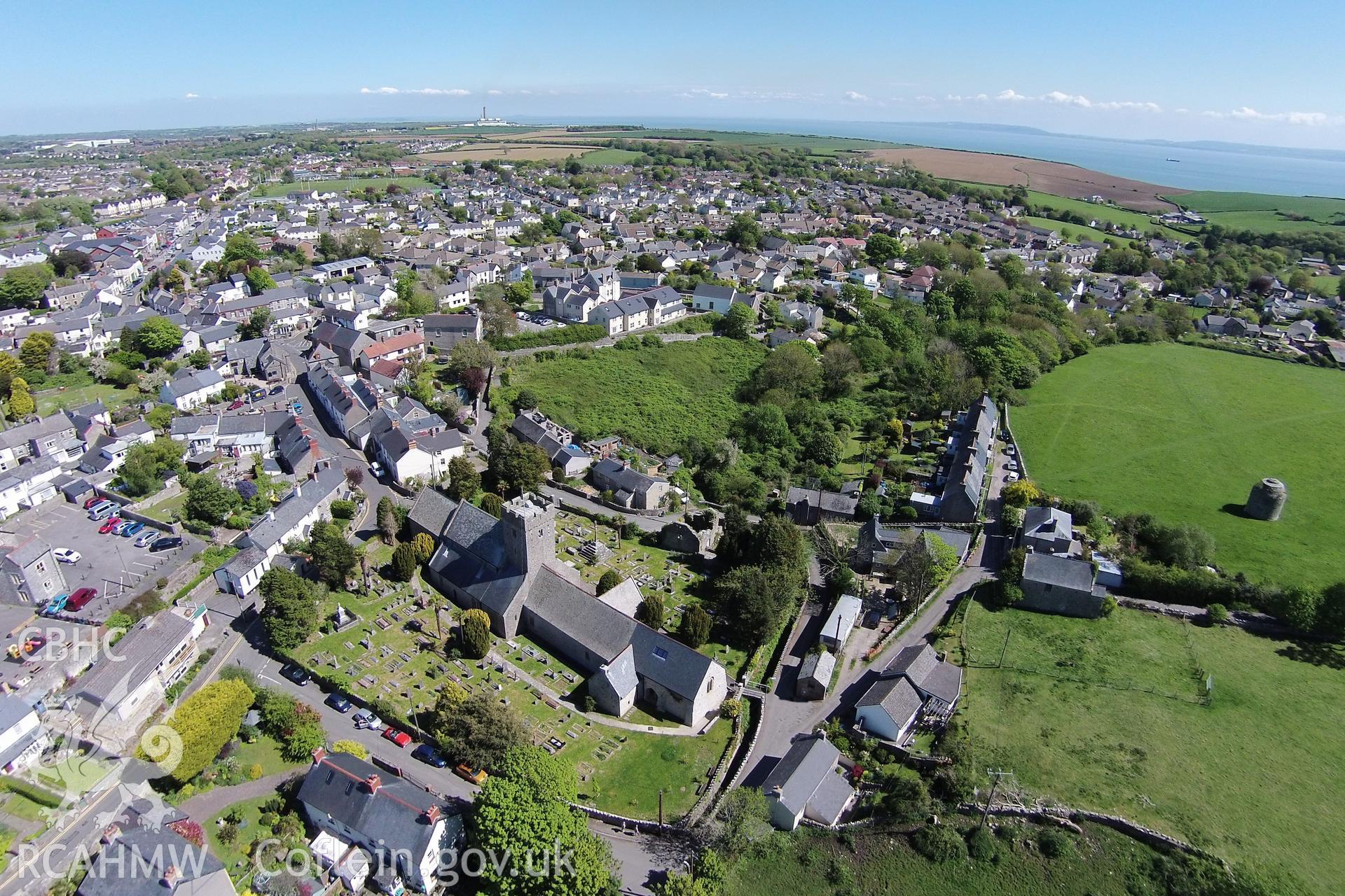 Aerial photograph showing Llantwit taken by Paul Davis, 13th May 2015.