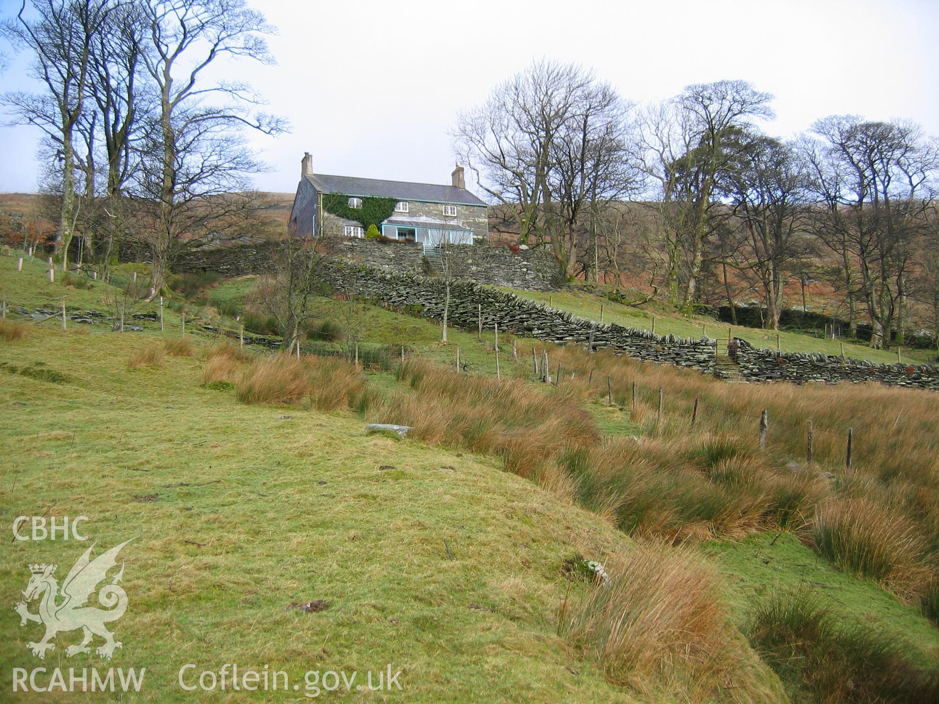 Photograph of Dyffryn Mymbyr New House taken during Upland Survey by staff of EAS Contracts.