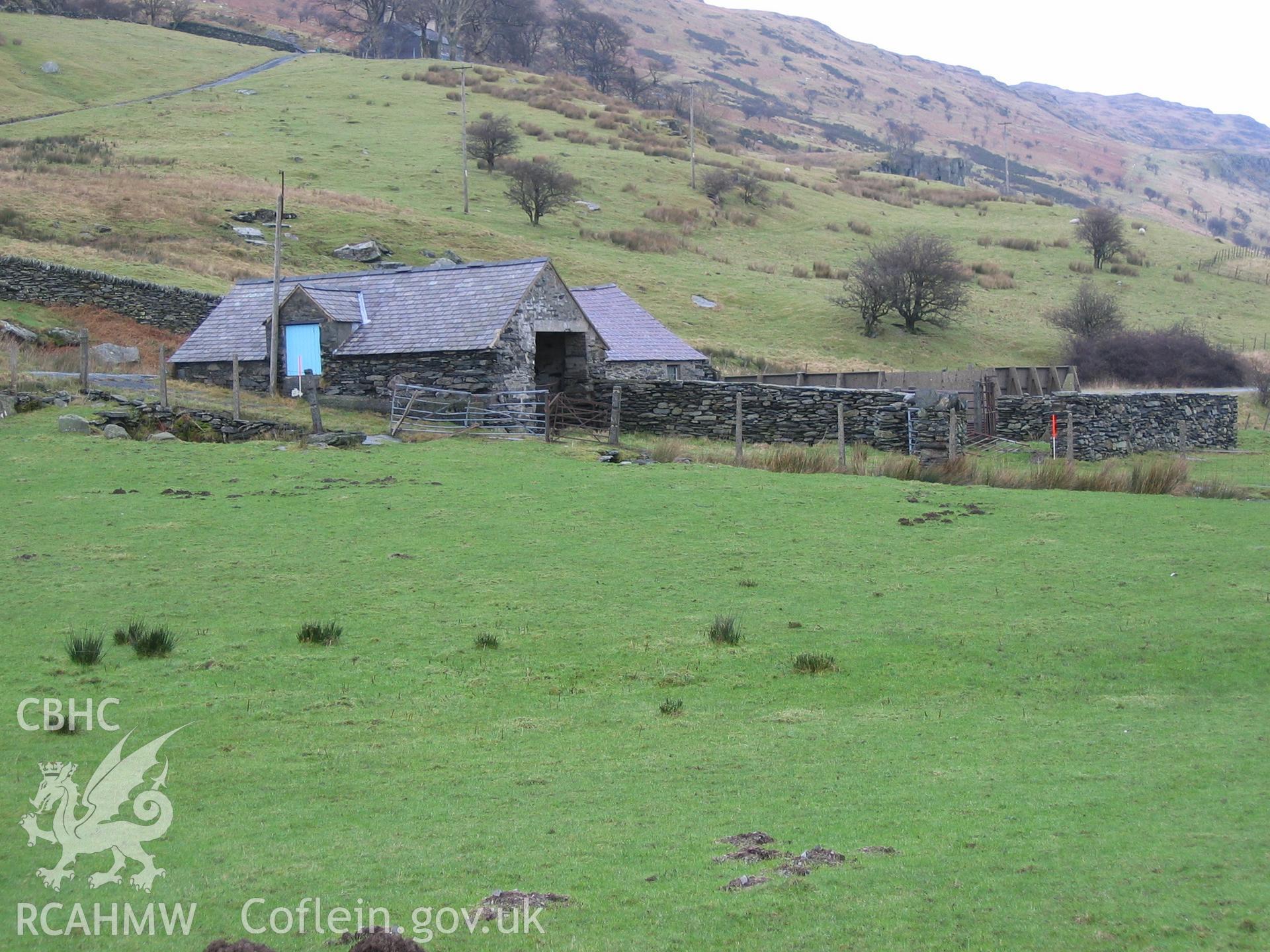 Photograph of Dyffryn Mymbyr Cow Sheds taken during Upland Survey by staff of EAS Contracts.