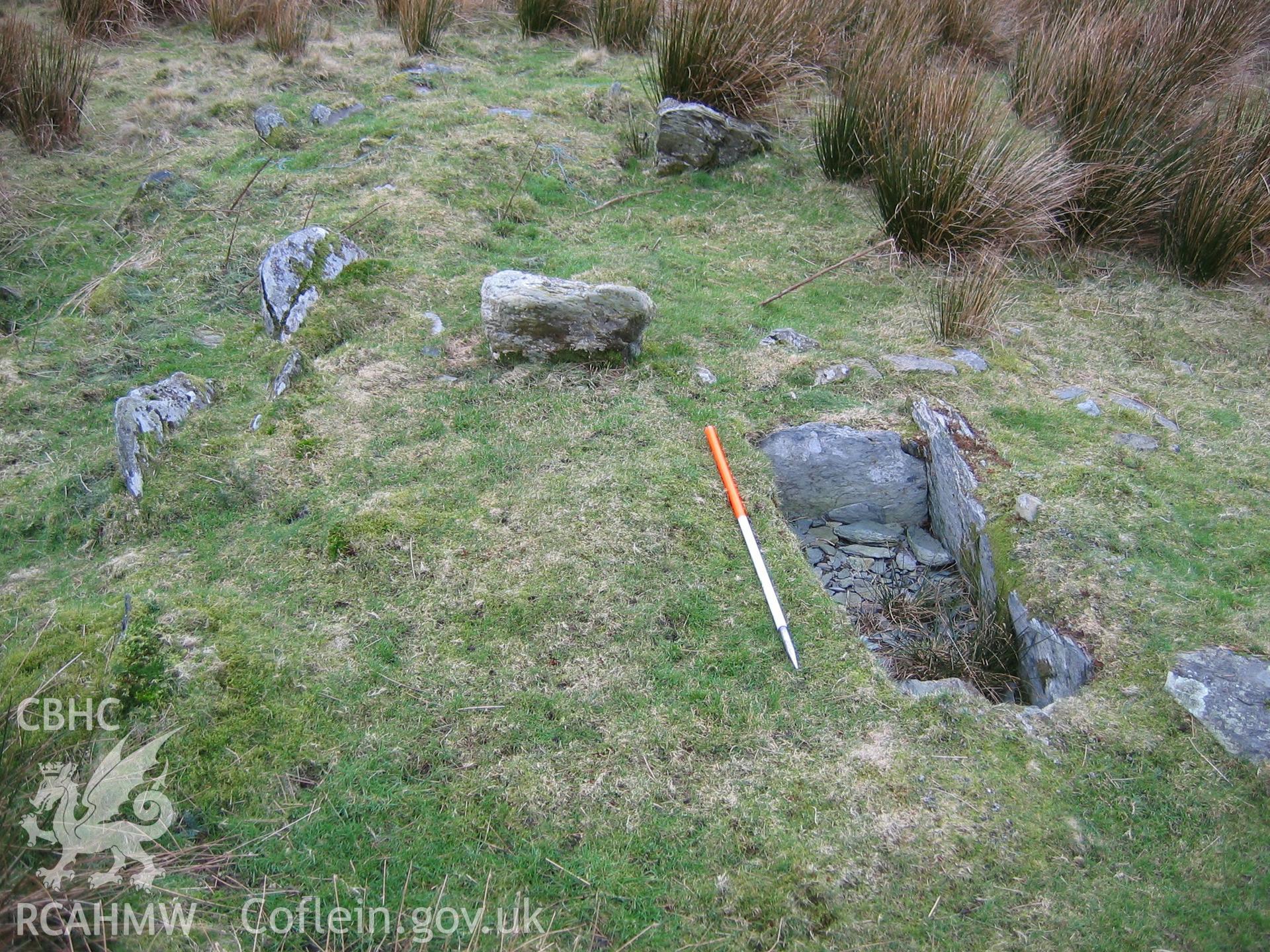 Photograph of Dyffryn Mymbyr Cairn III taken during Upland Survey by staff of EAS Contracts.