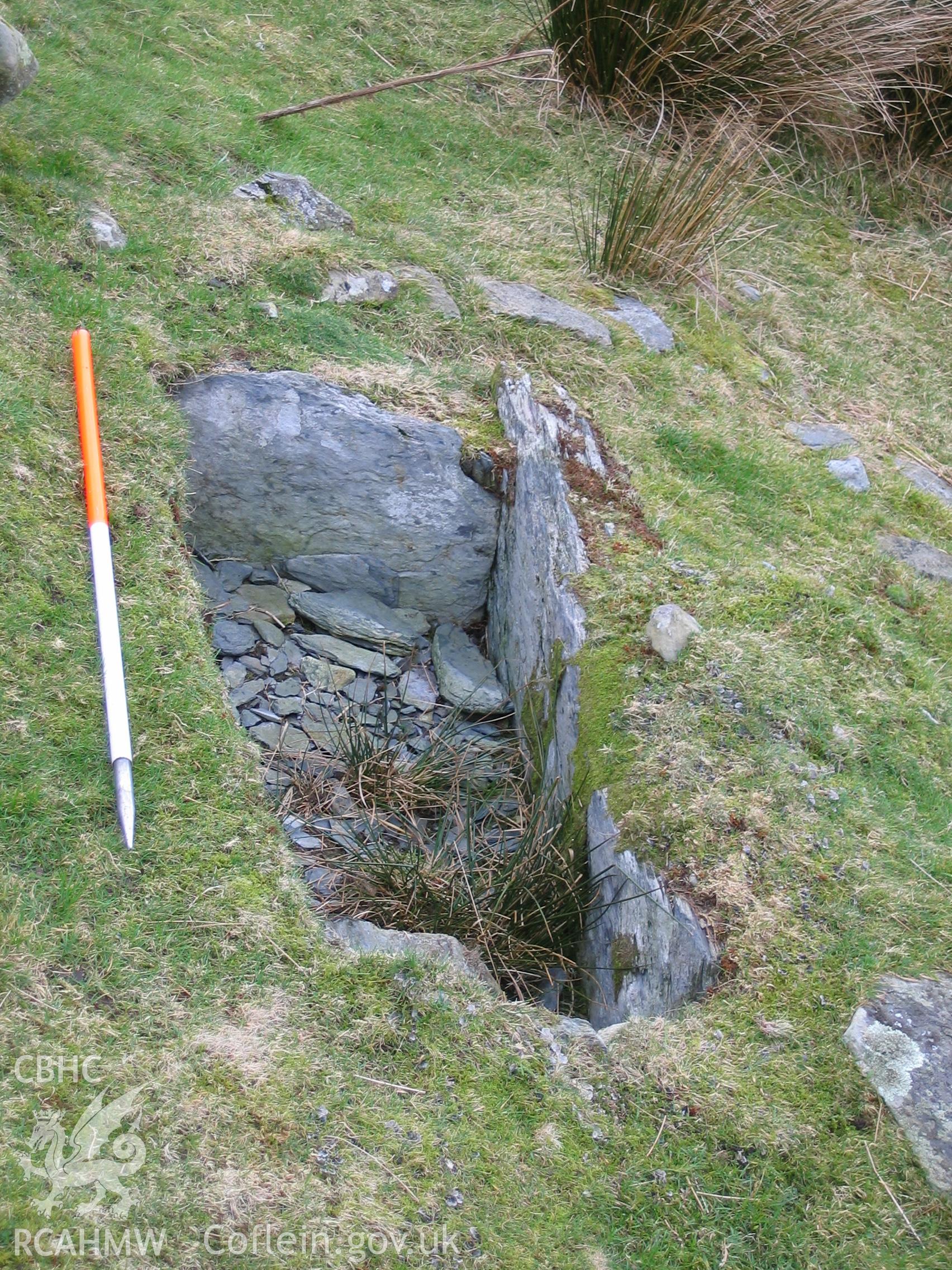 Photograph of Dyffryn Mymbyr Cairn III taken during Upland Survey by staff of EAS Contracts.