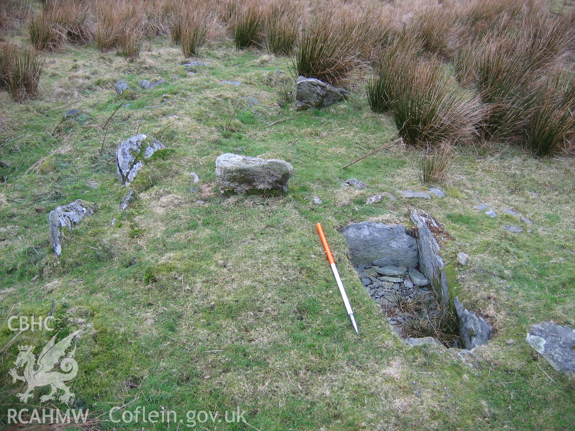 Photograph of Dyffryn Mymbyr Cairn III taken during Upland Survey by staff of EAS Contracts.