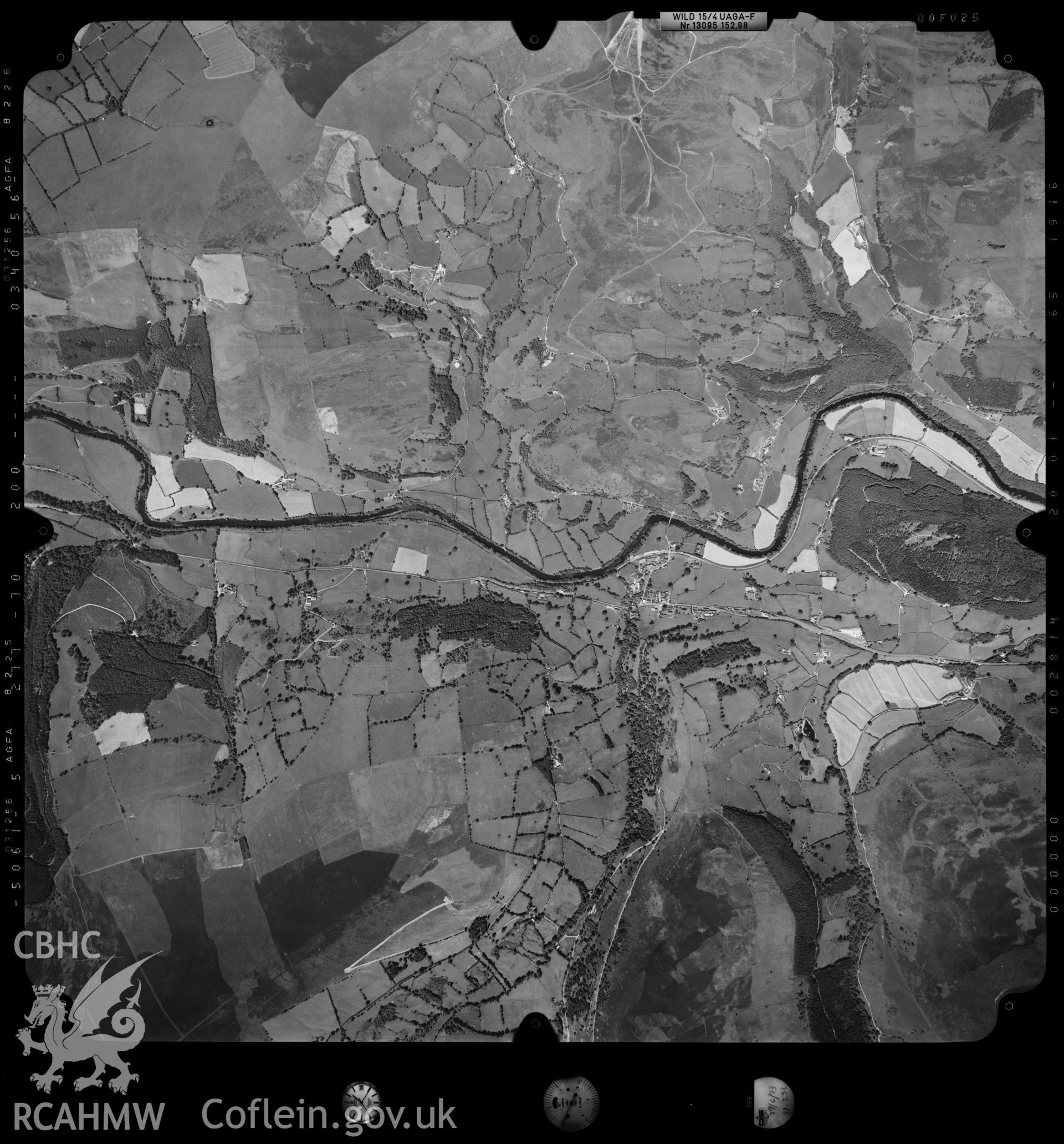 Digitized copy of an aerial photograph showing Deeside Quarry, taken by Ordnance Survey, 1995.