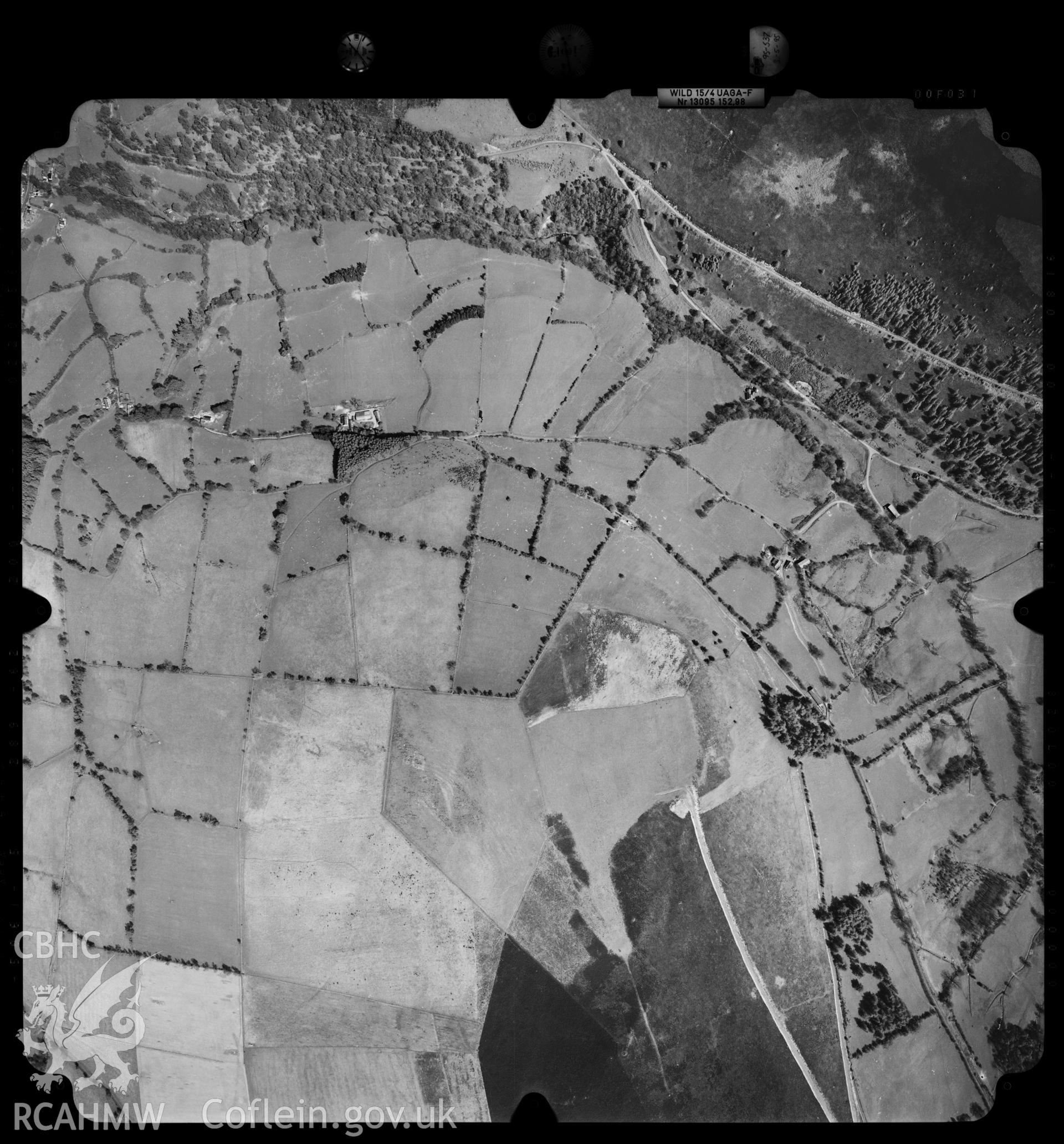 Digitized copy of an aerial photograph showing Deeside Quarry, taken by Ordnance Survey, 1995.