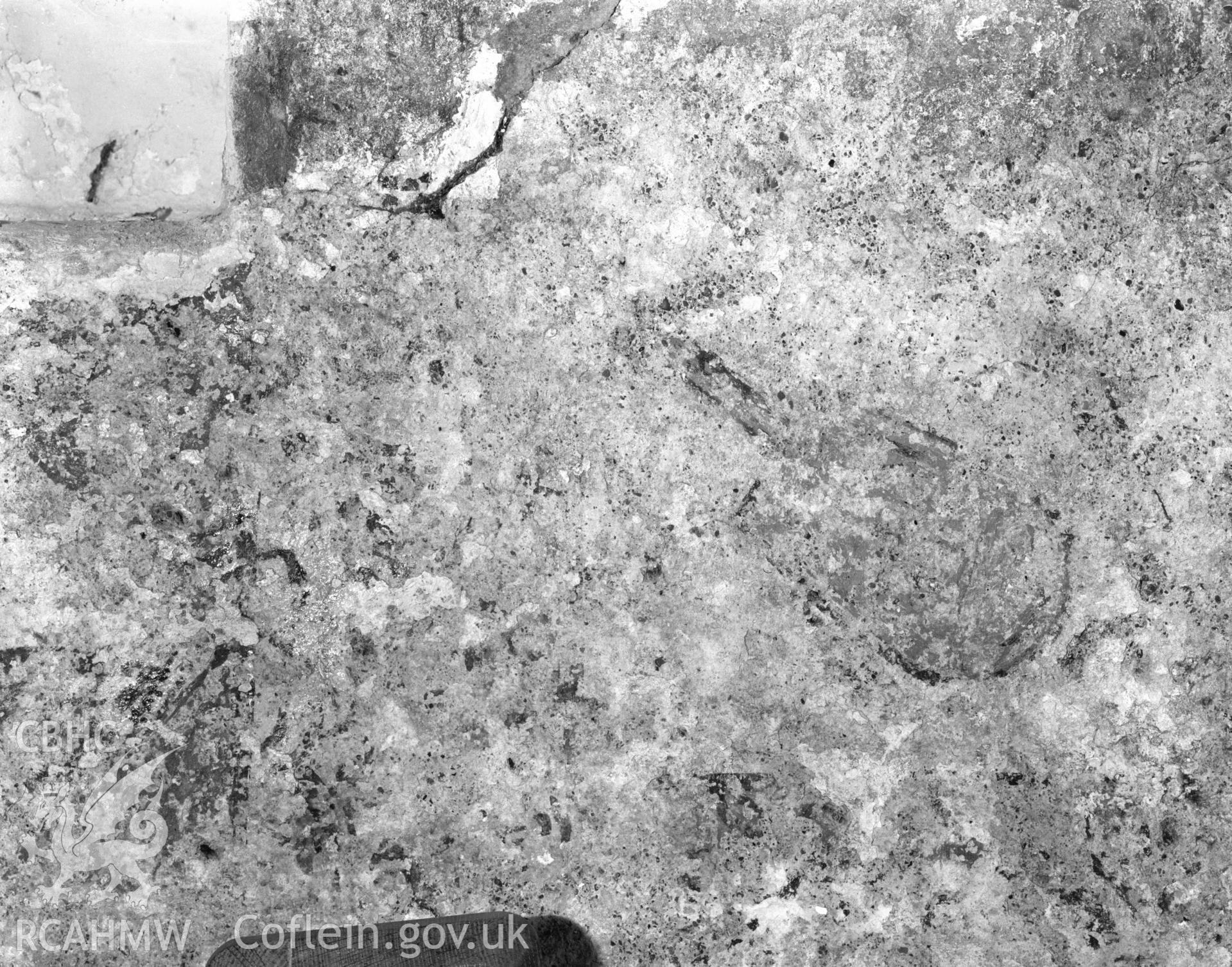 Black and white acetate negative showing interior view of Gumfreston Church.