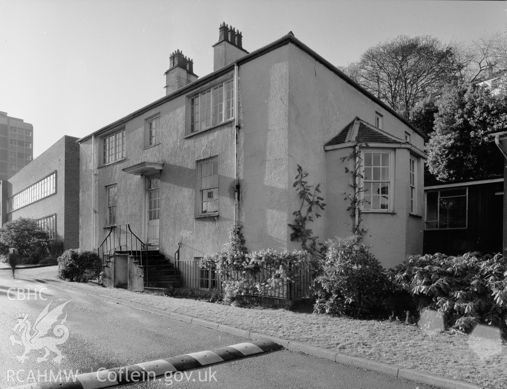 Exterior view showing main and side elevation.