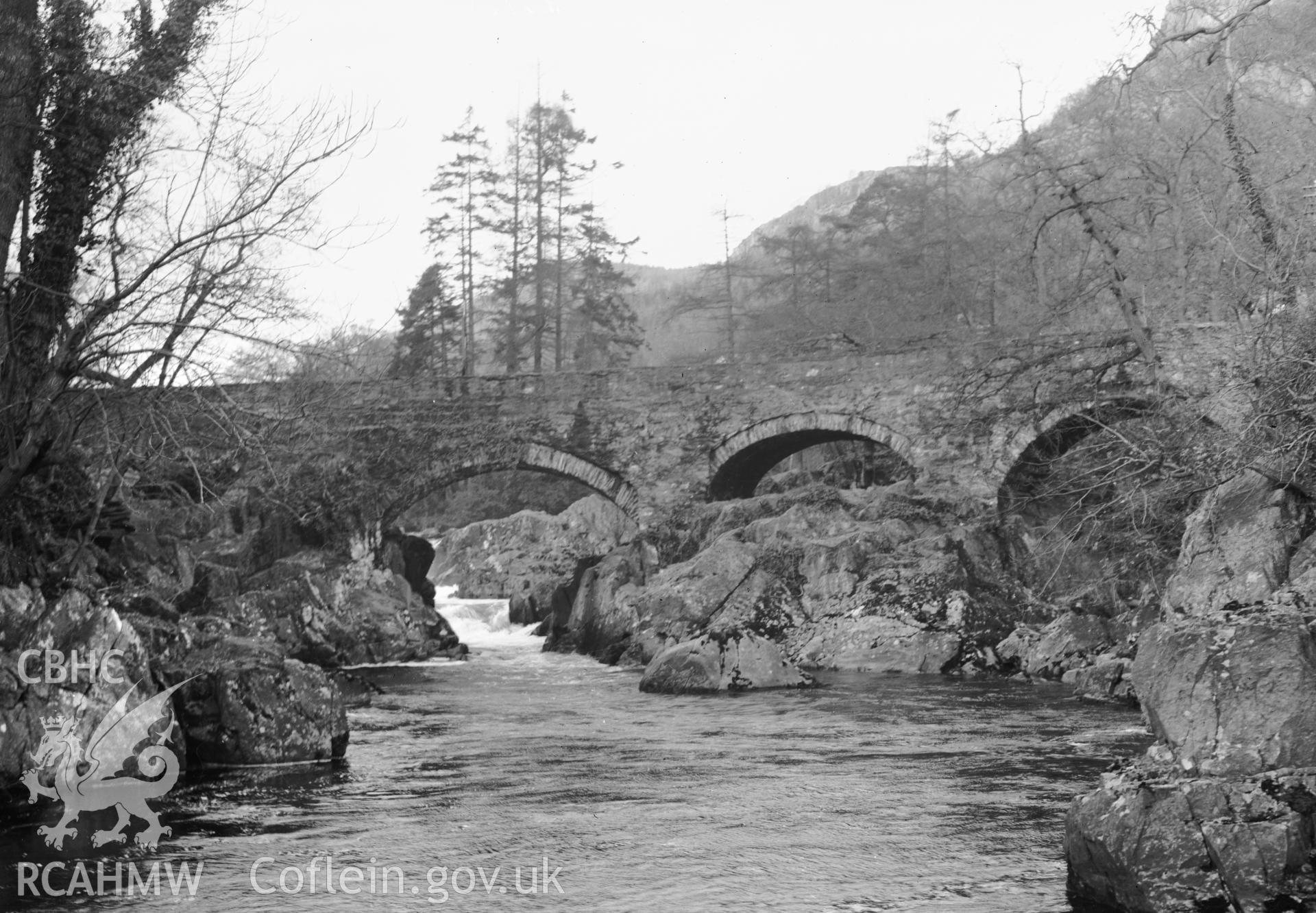 View of Pont y Pair, Bettws y Coed taken 30.11.1950.