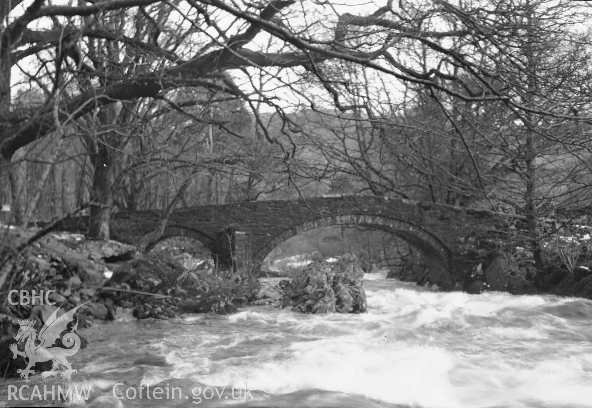 View of Pont y Pair, Bettws y Coed taken 30.11.1950.