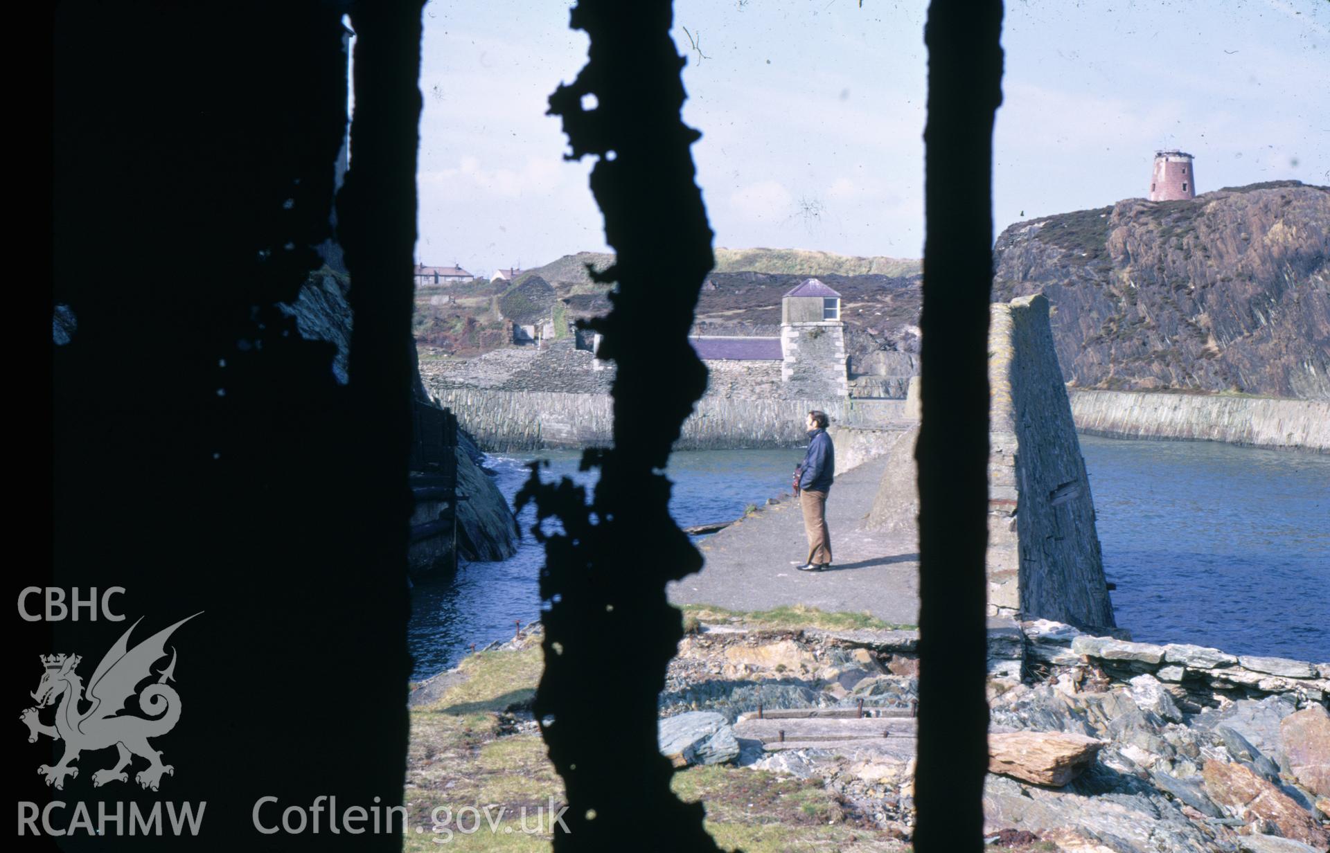 Colour slide showing view of the 1816 pier through iron magazine.