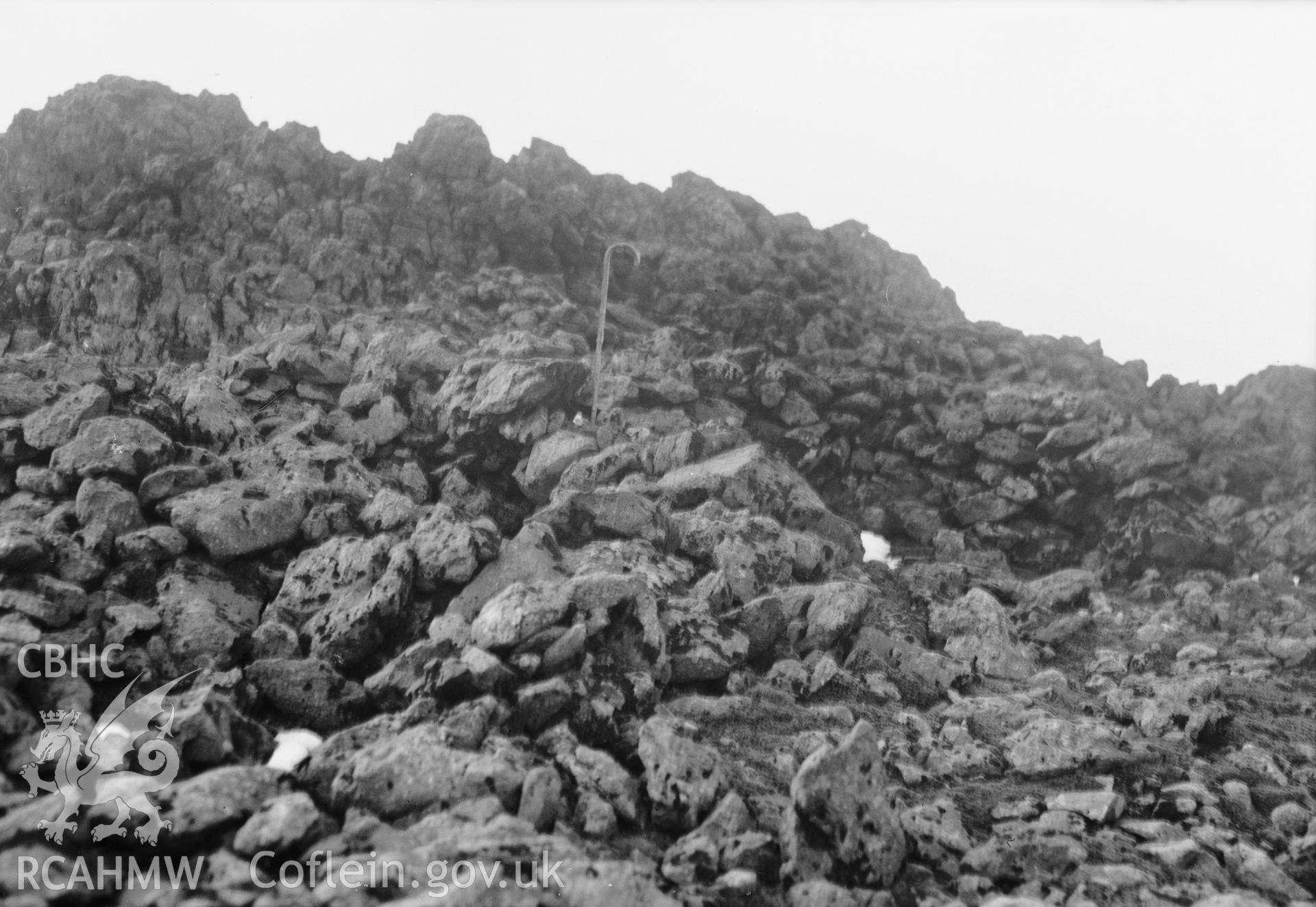 View of the ruin of Castell, Caerhun taken in 31.10.1950.