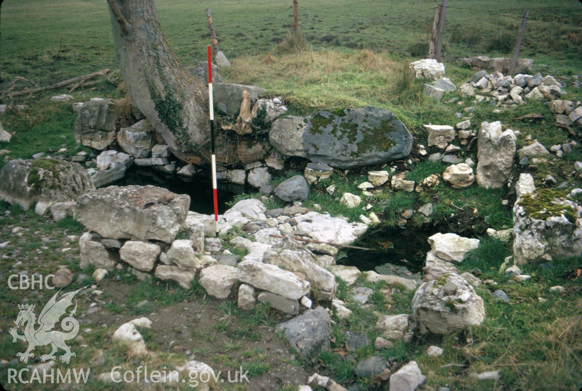 Colour slide showing St Georges Well, Abergele.