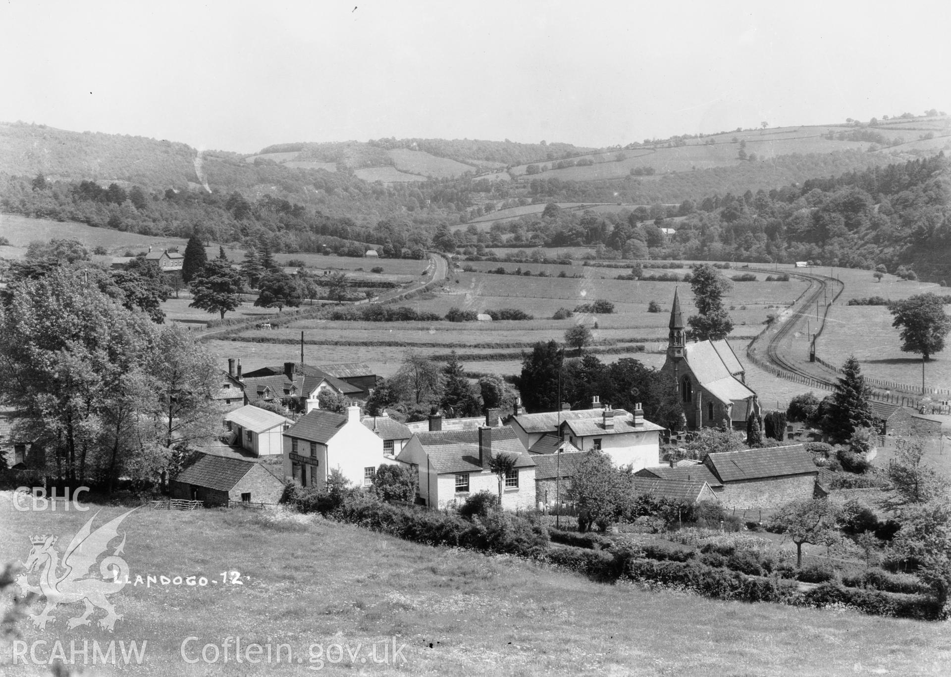 Landscape view of Llandogo Church