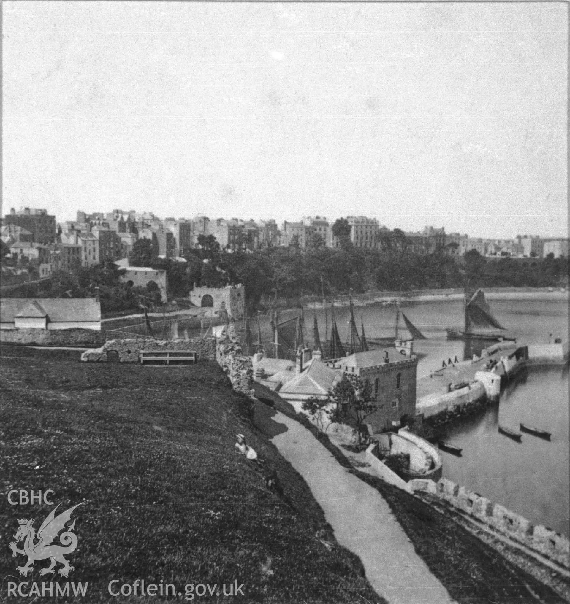 View of Tenby Harbour and the Victoria Pier.