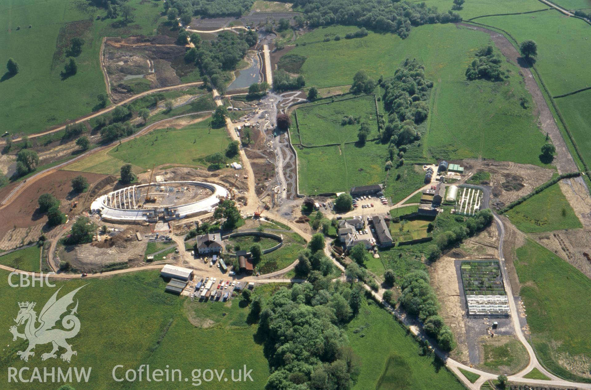 RCAHMW colour slide oblique aerial photograph of Middleton Hall, Llanarthney, taken on 18/05/1998 by Toby Driver