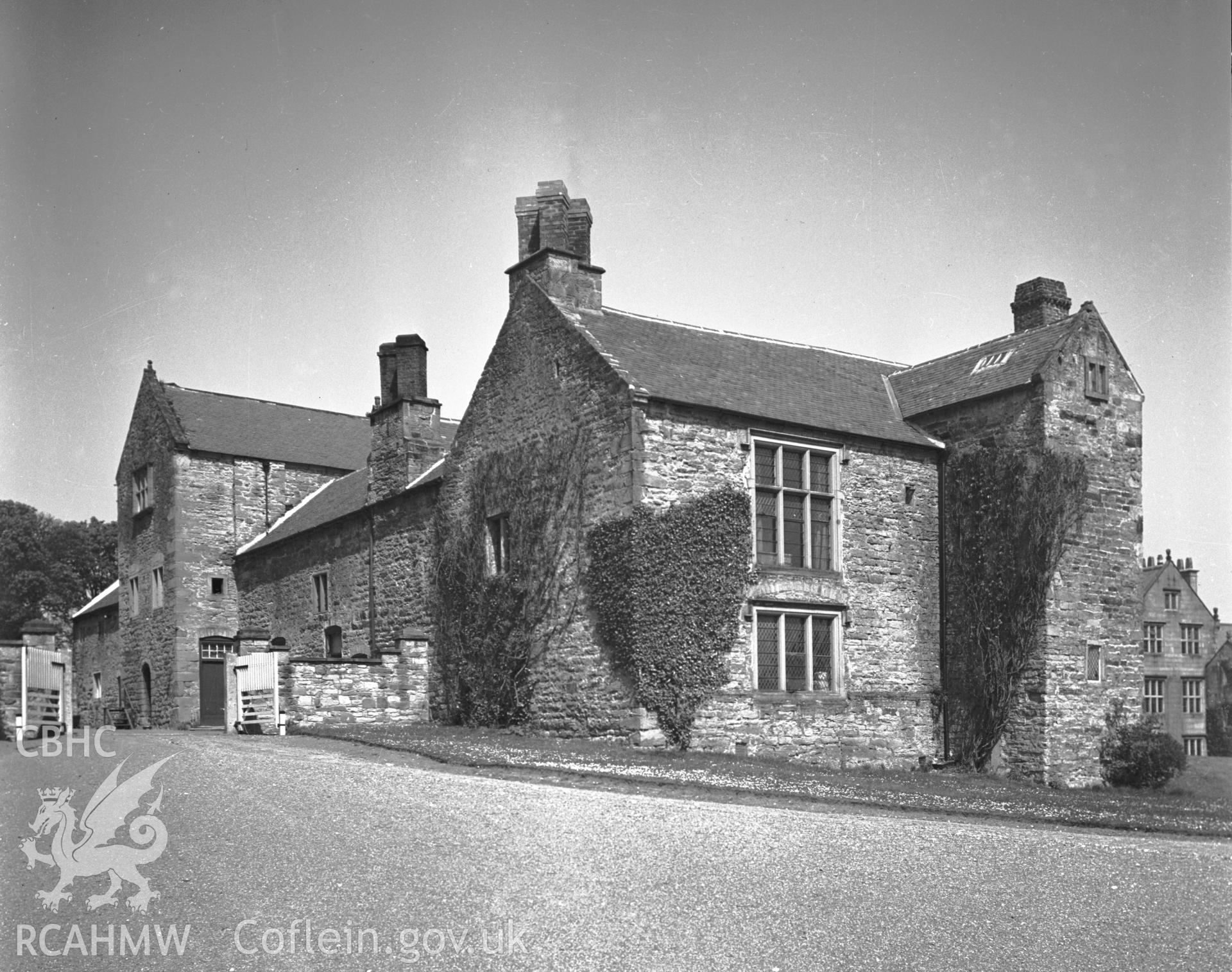 Main stable building from the south west, taken in May 1942.