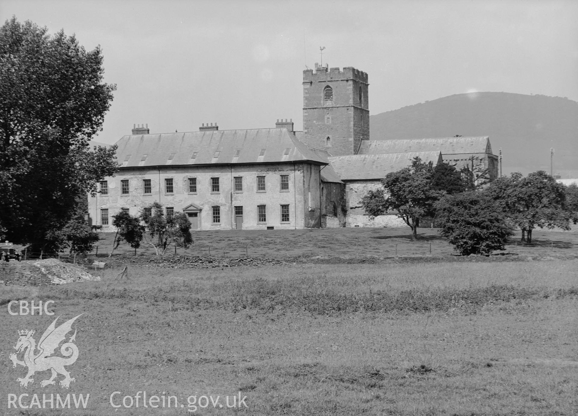 View of Abergavenny Priory from the south east.