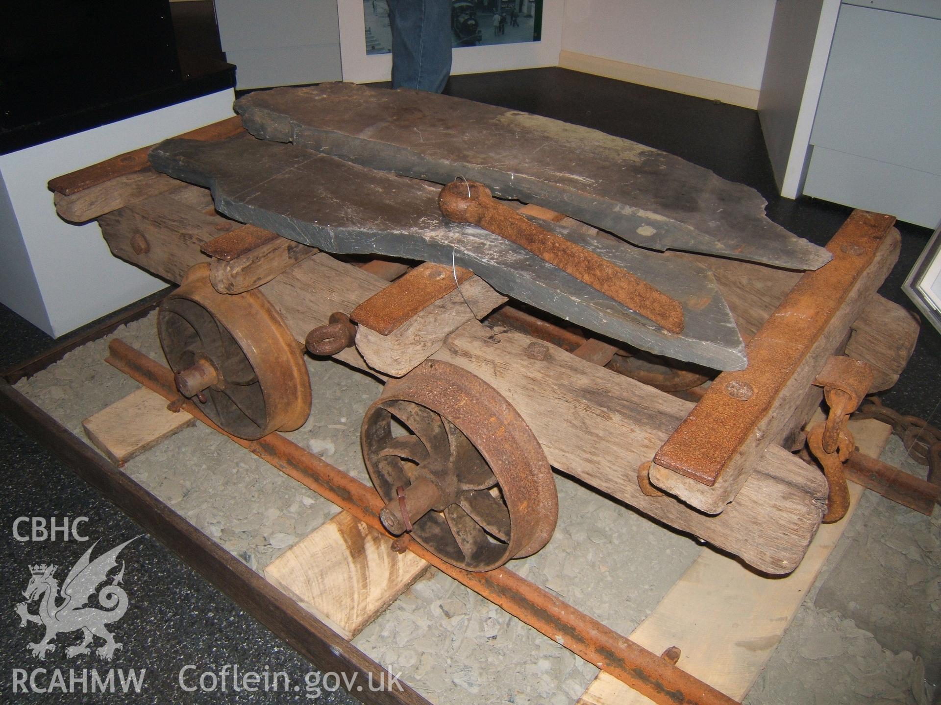 Double-flanged wheeled wagon from Nantlle Railway.