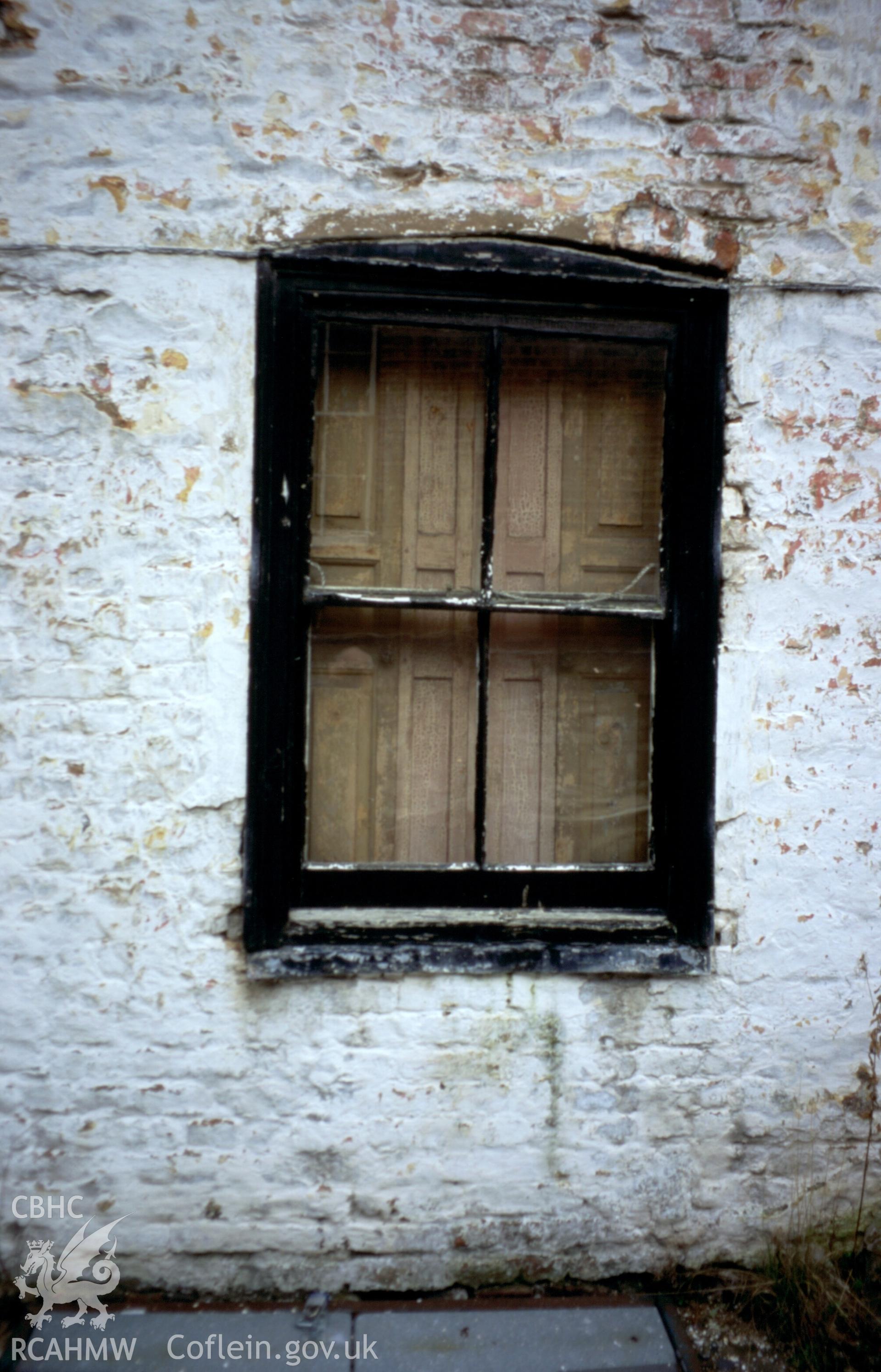 Window to room over cellar.