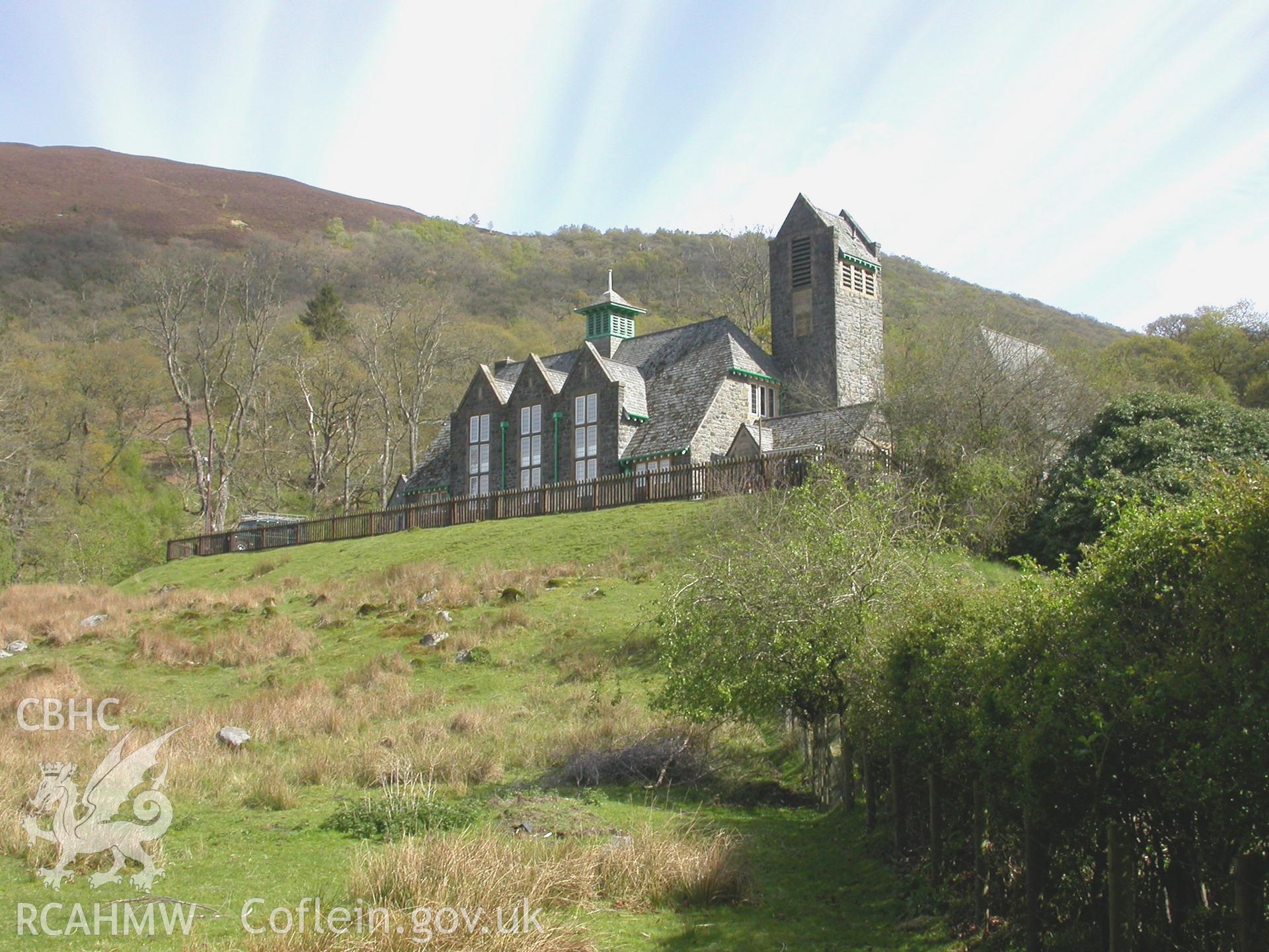 North elevation of former school in landscape setting, from the north-west.