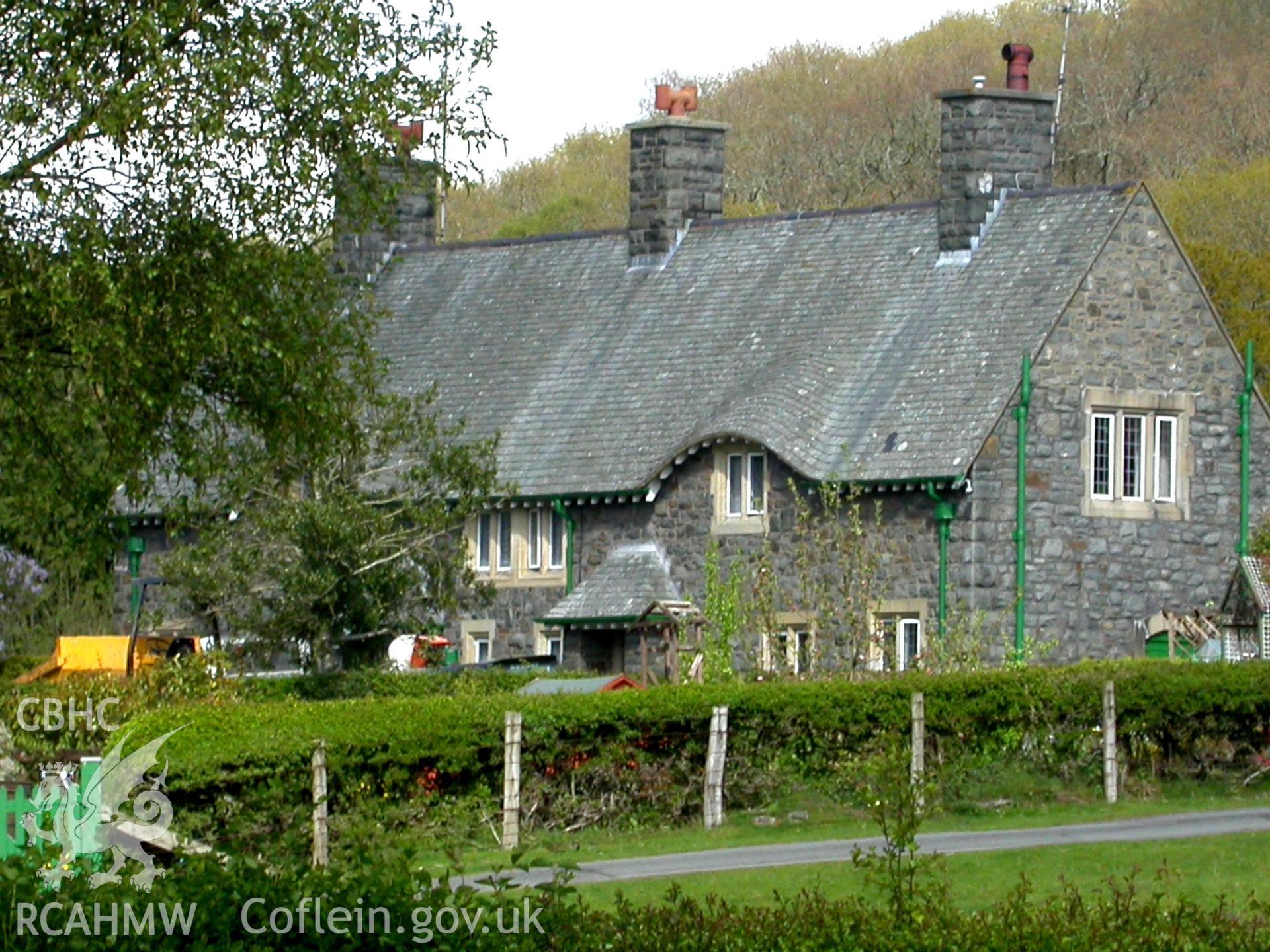 Semi-detached cottages from the west.