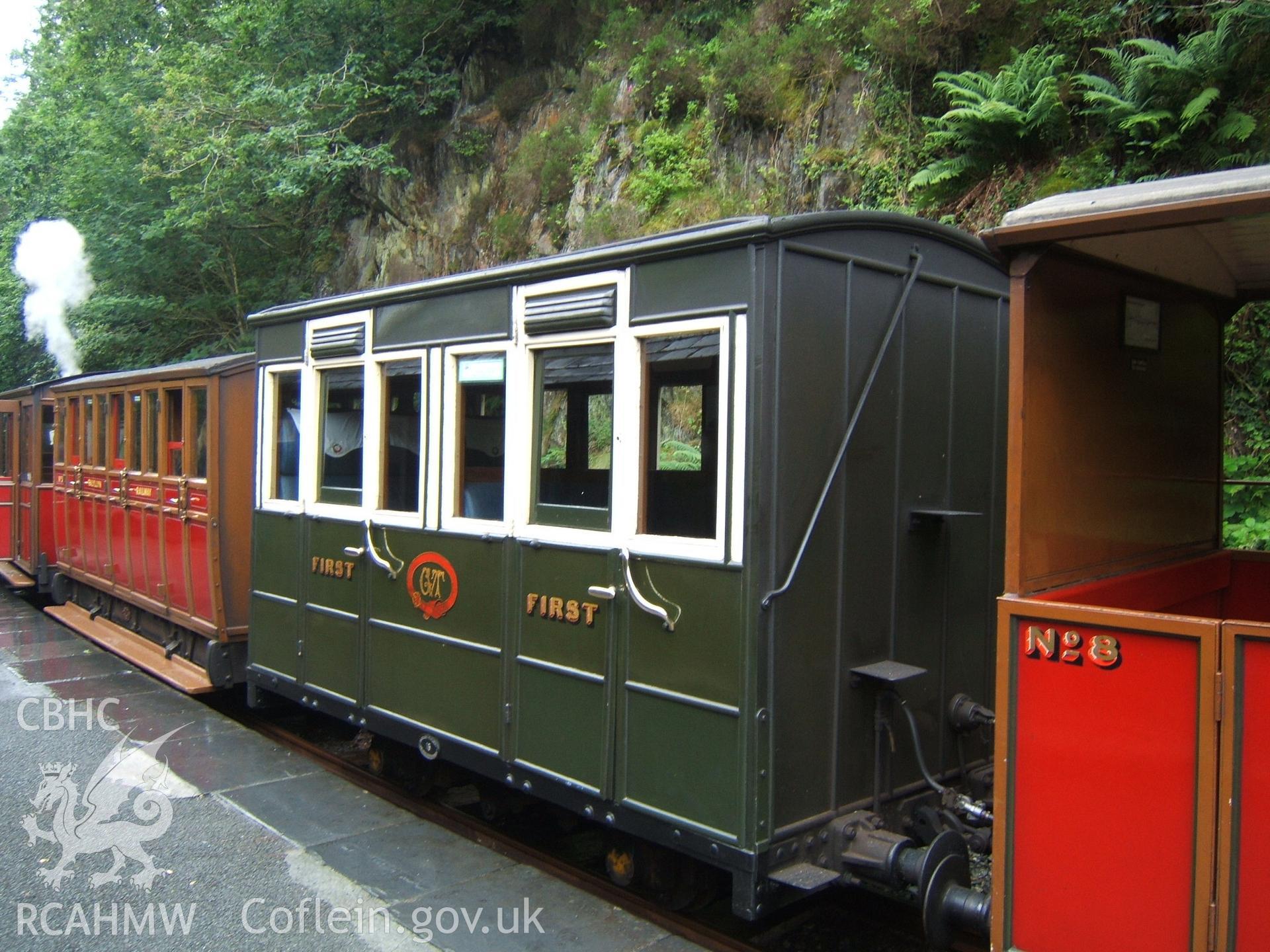 Colour digital photograph of Abergynolwyn Station, by Stephen Hughes, 05/07/2005.