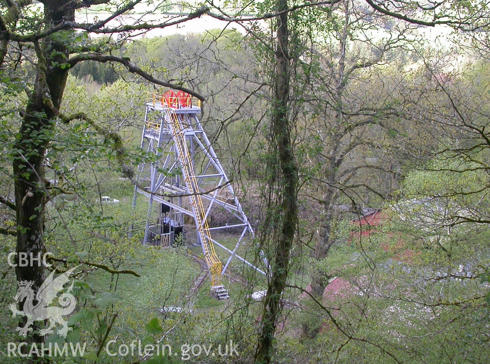 Headframe from Olwyn Goch Mine, Halkyn, in setting from south-east.