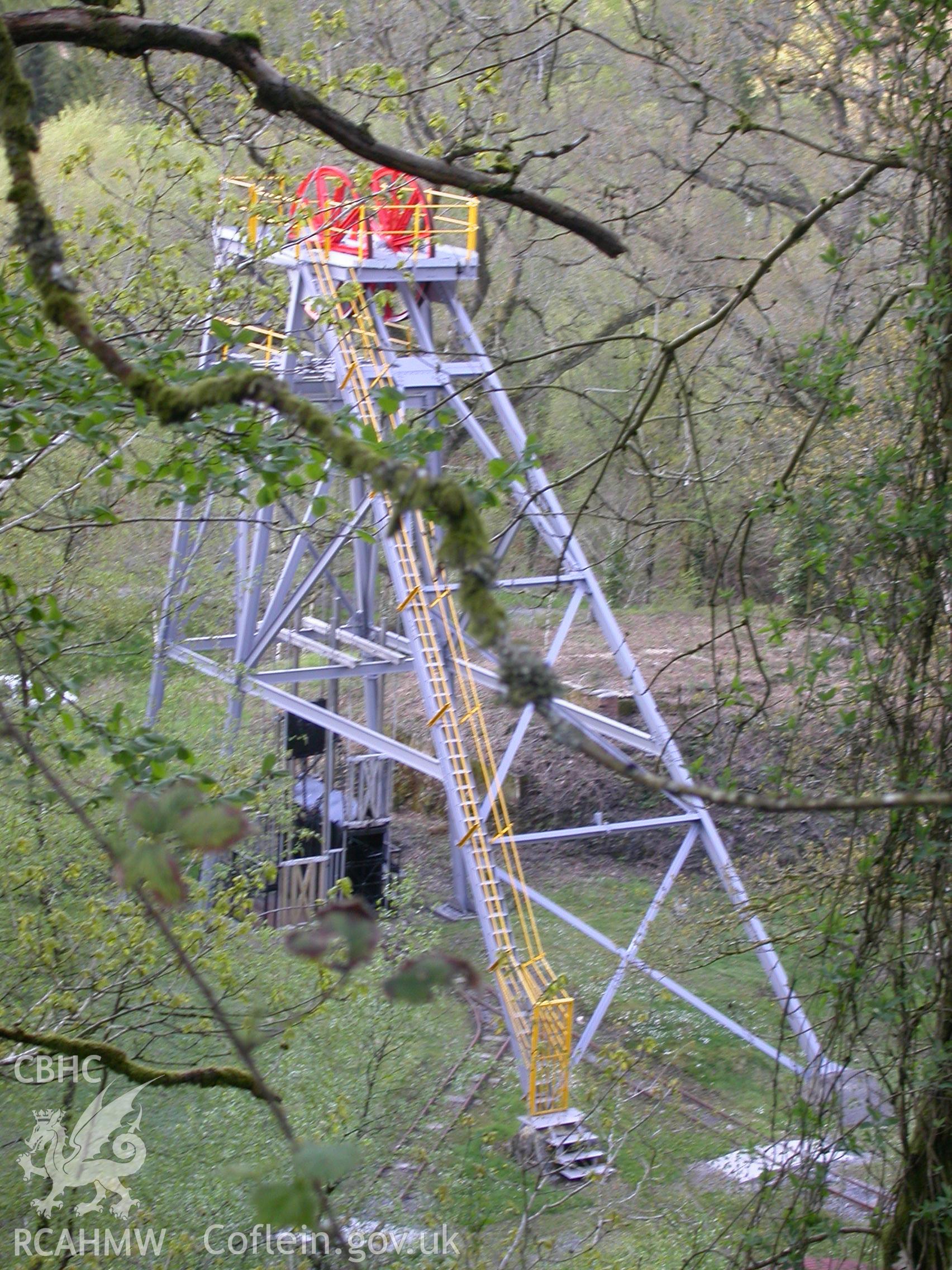 Detail of headframe from the south-east.