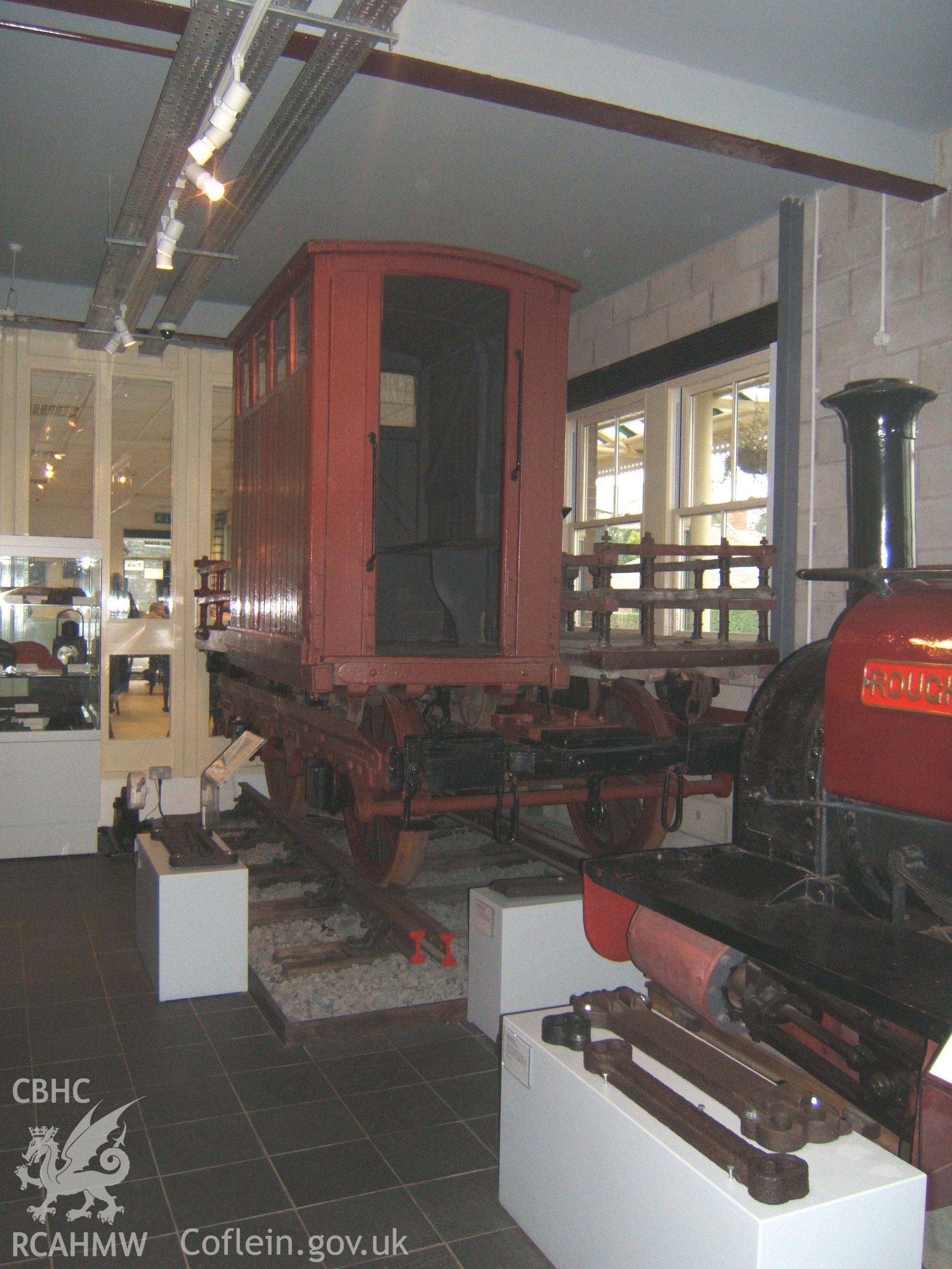 Interior of new museum with Dinorwig piggy-back wagon.