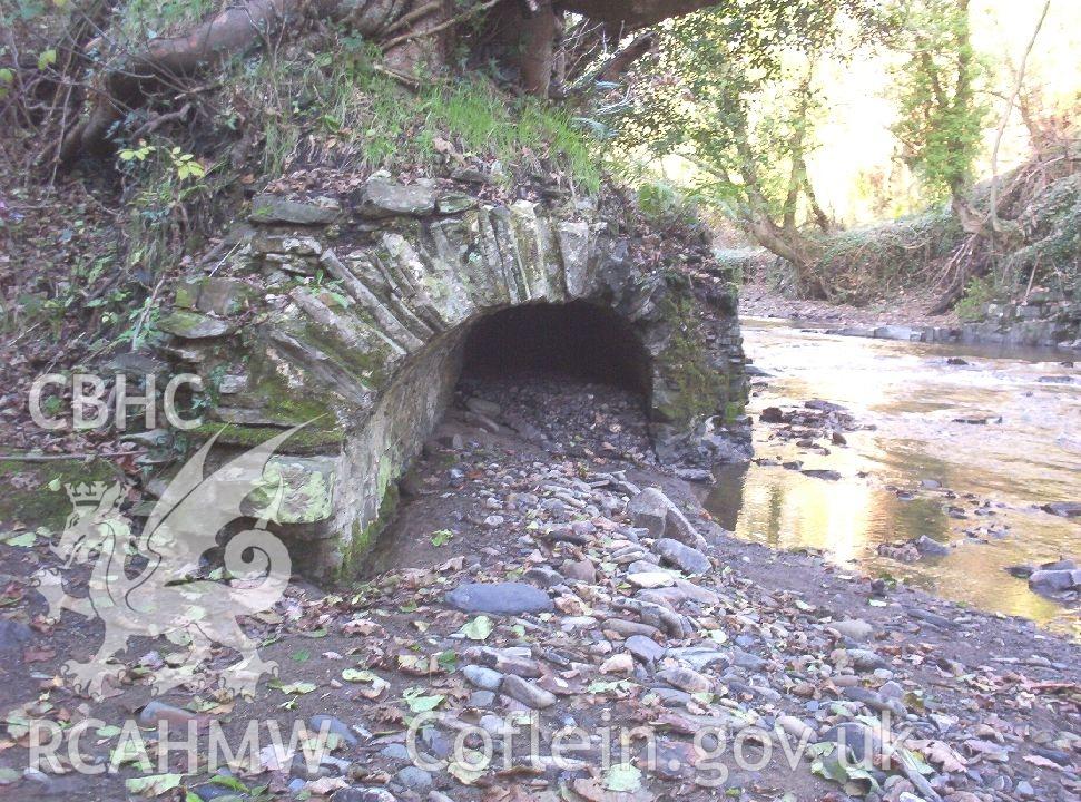 Looking north into mouth of culvert.