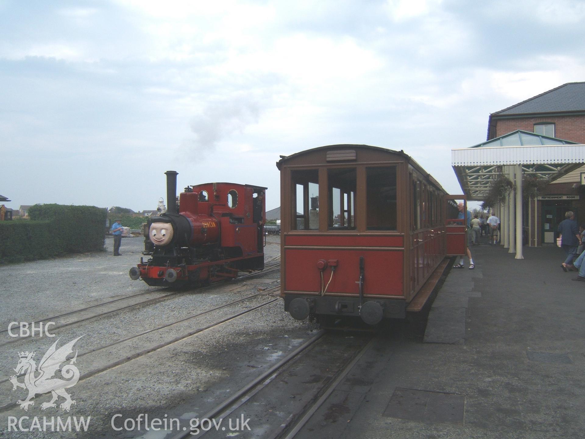 Train in station with 'Duncan' running round from NE.