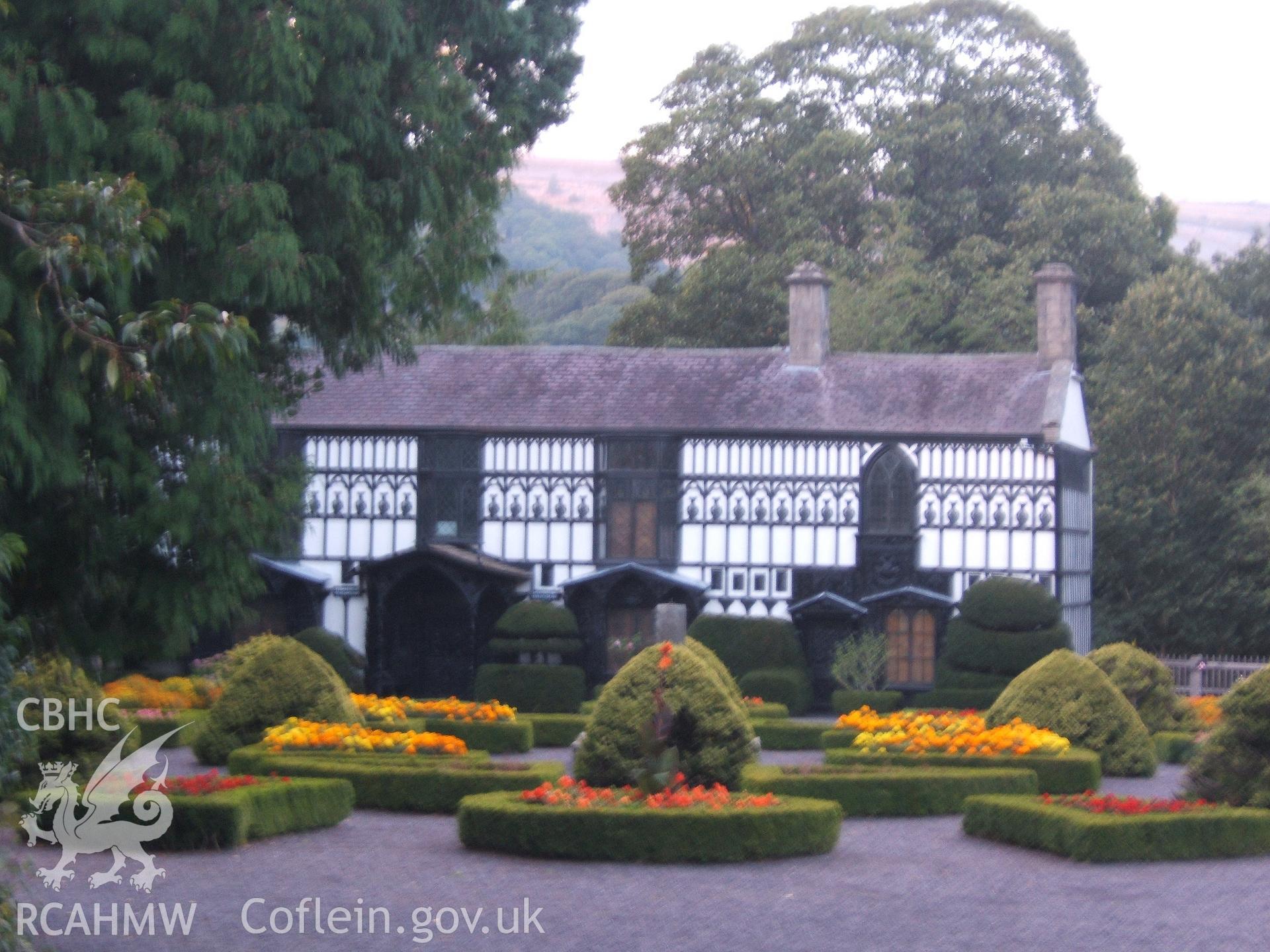 Flower garden and main SW entrance front.