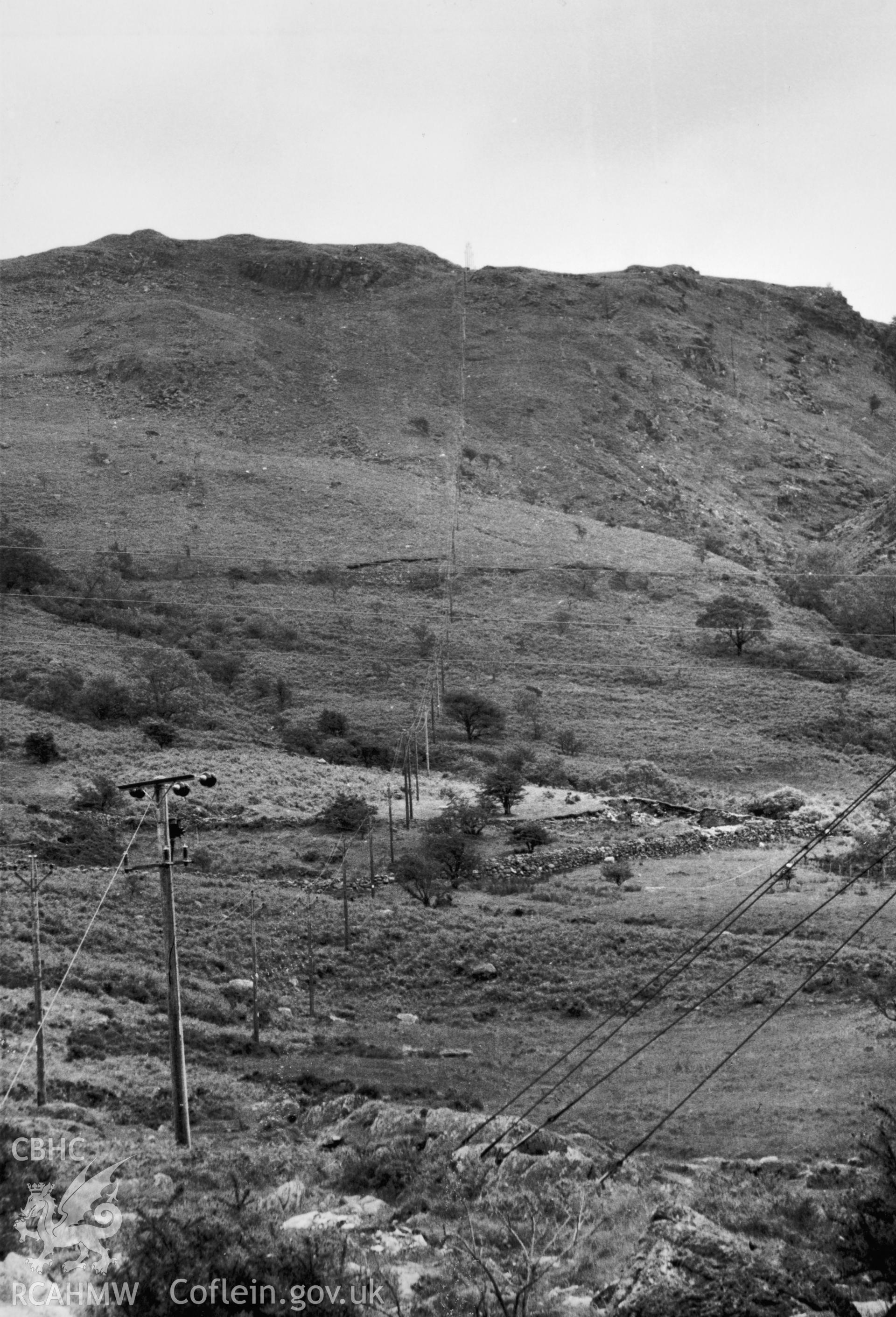 Landscape view showing the power lines.