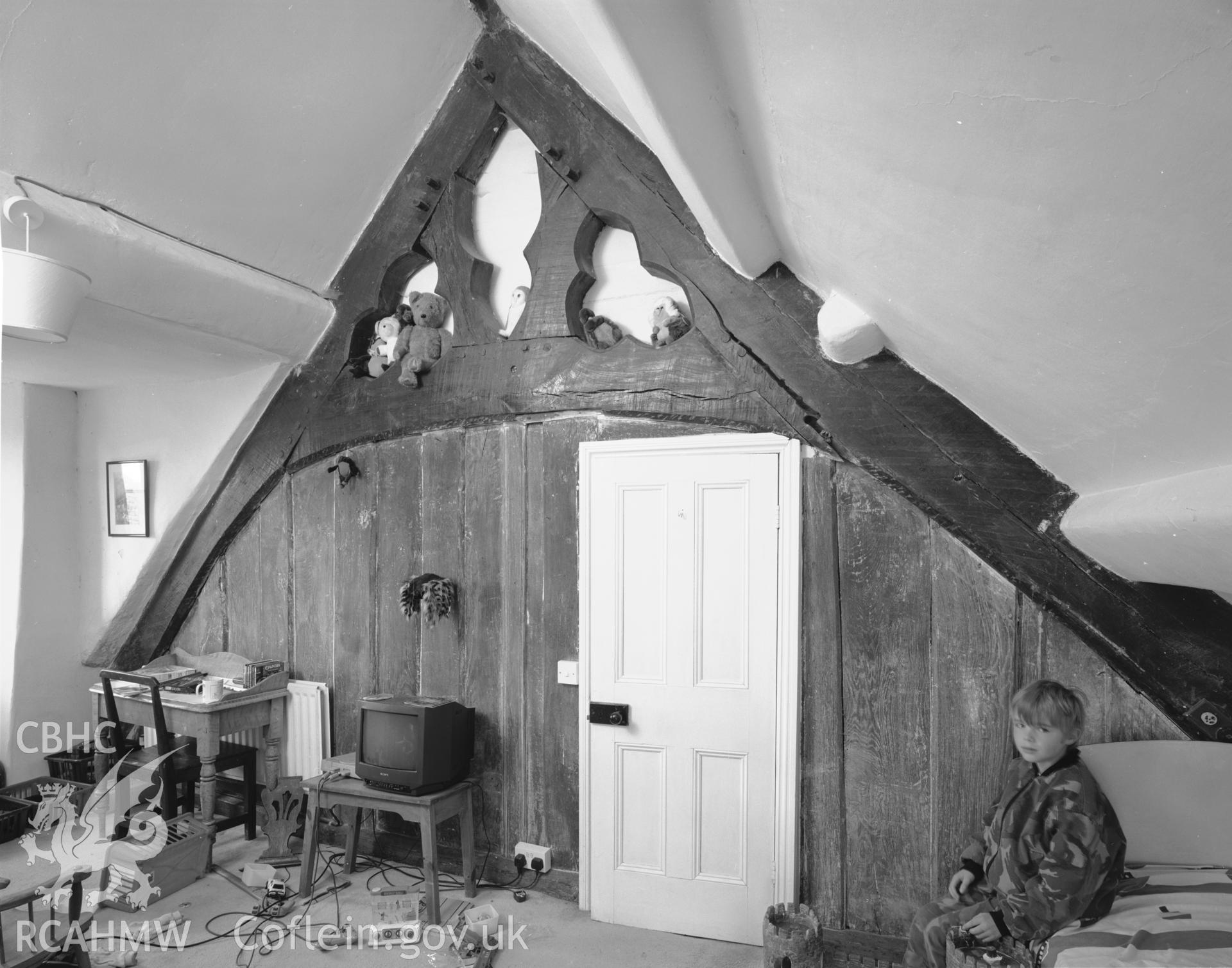 Interior, roof framing