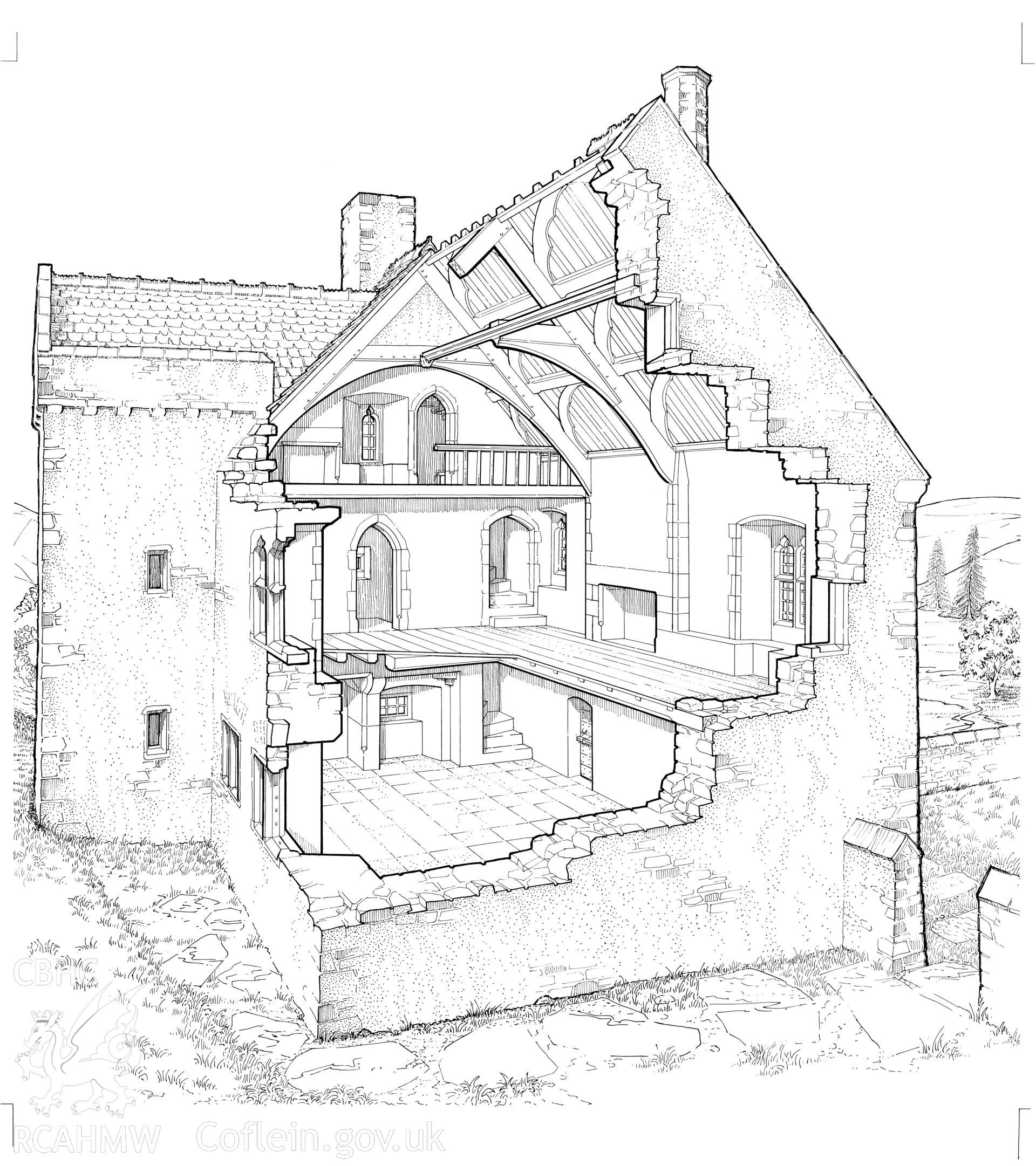 Figure 85: Garn-llwyd (MH 17), Cutaway Reconstruction.