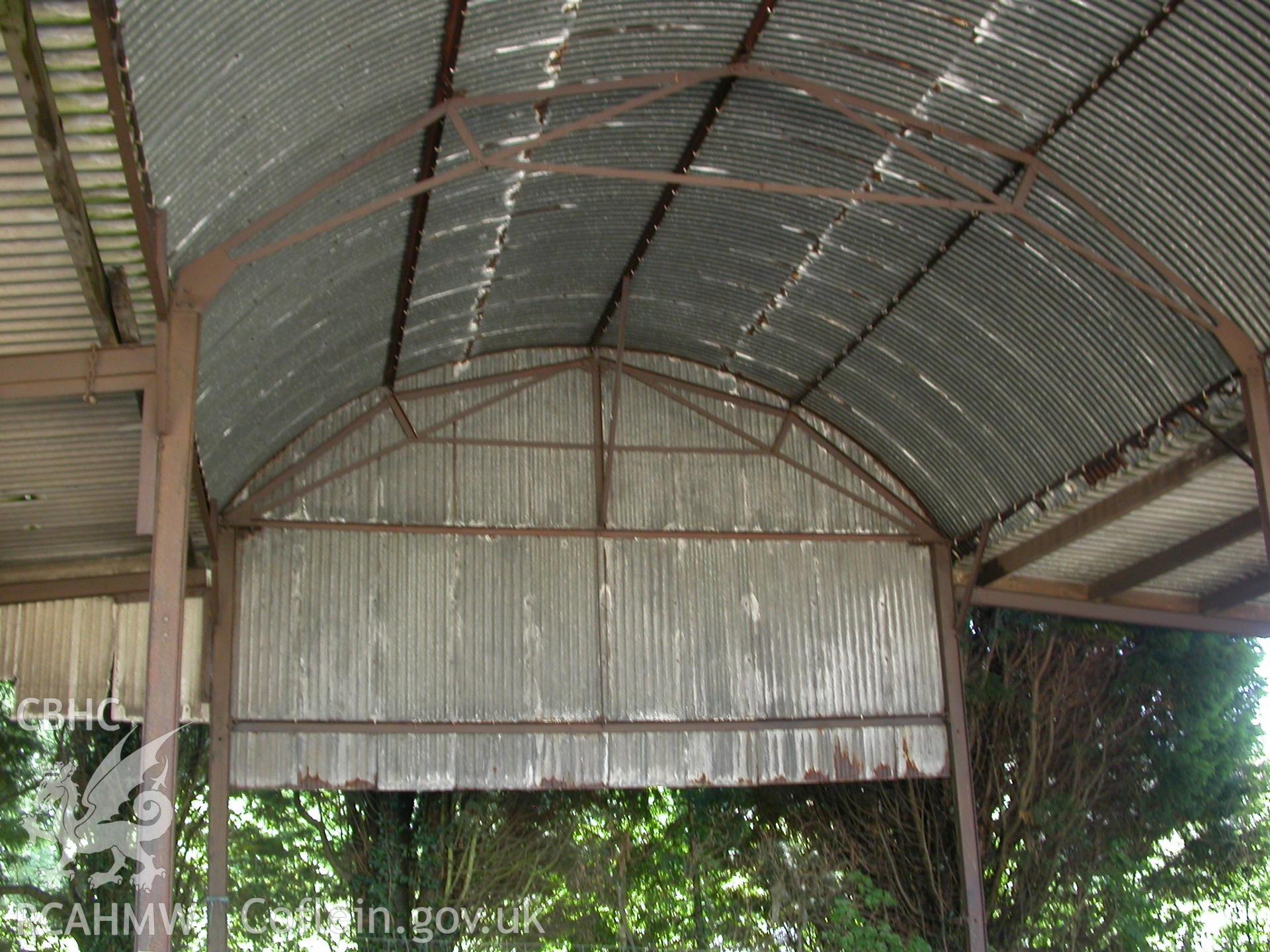 Interior of corrugated-iron Dutch hay-barn, south end.