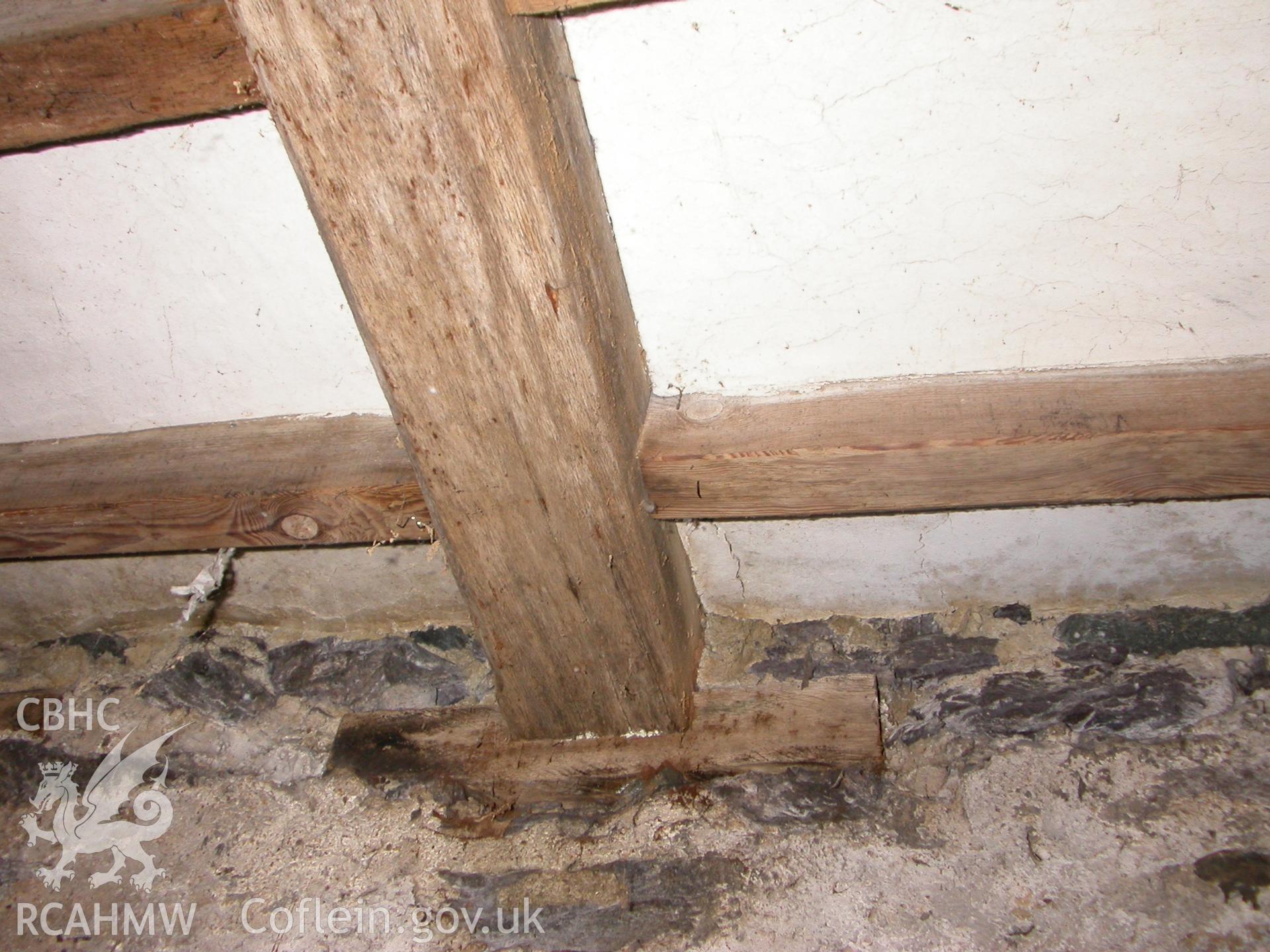 House,ceiling-beam in front cellar room under large reception-room.