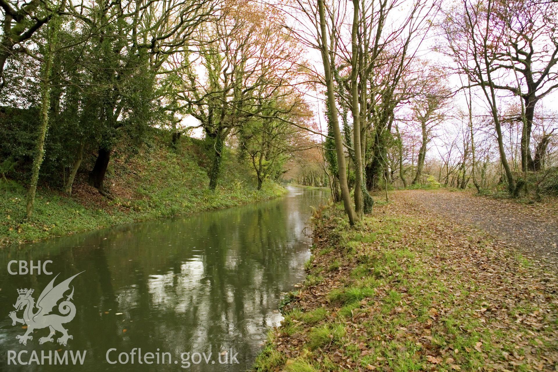 View of canal looking northeast, just before river.