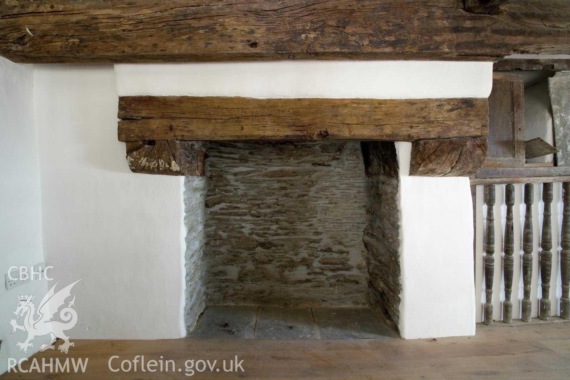 Front range, fireplace in first floor hall.(Room F1 on architect's plans).