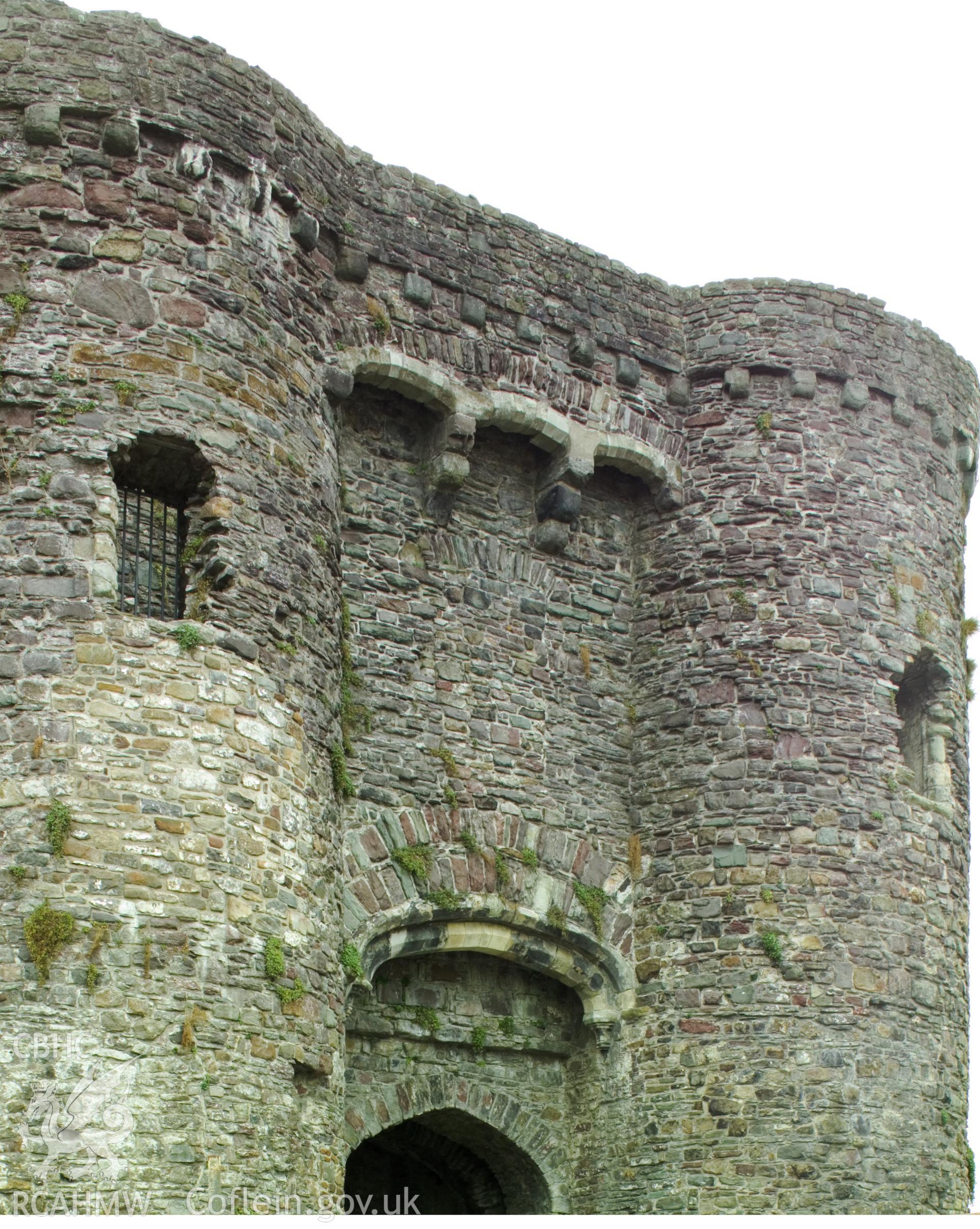 Gatehouse detail from northwest from northwest.