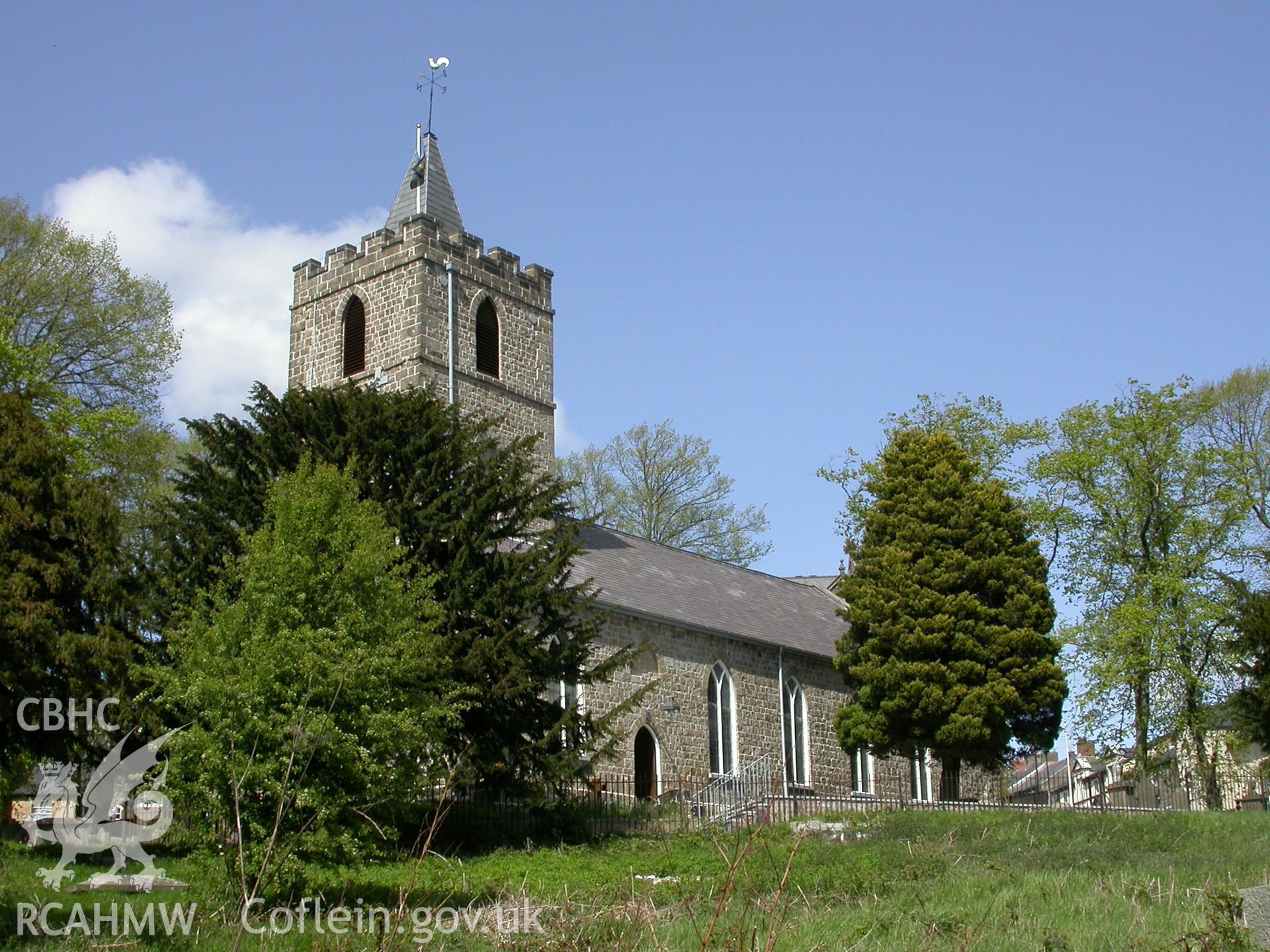 Exterior of church & later tower from the south-west.