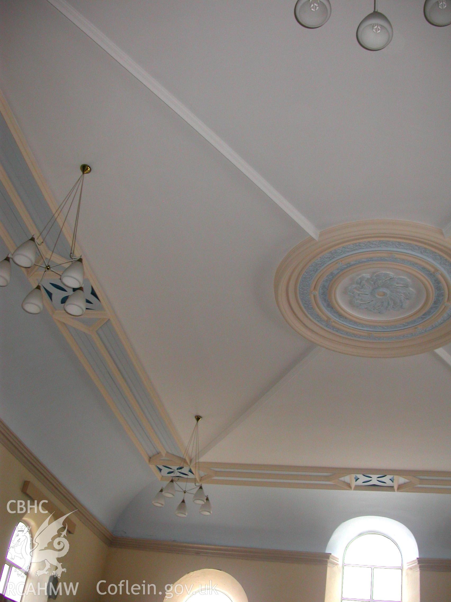 Chapel ceiling viewed from north-east pulpit.