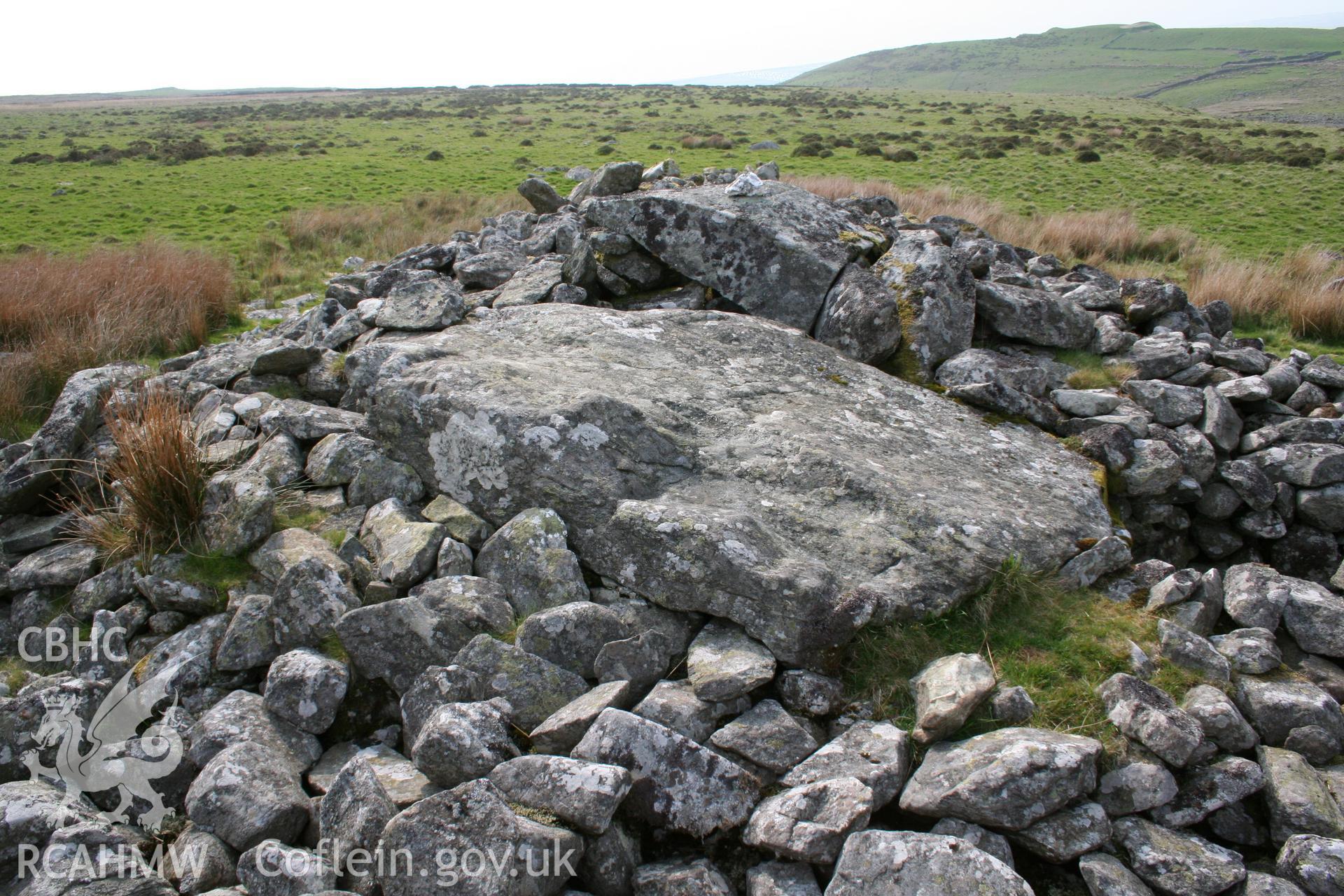 Capstone at western end of the cairn.