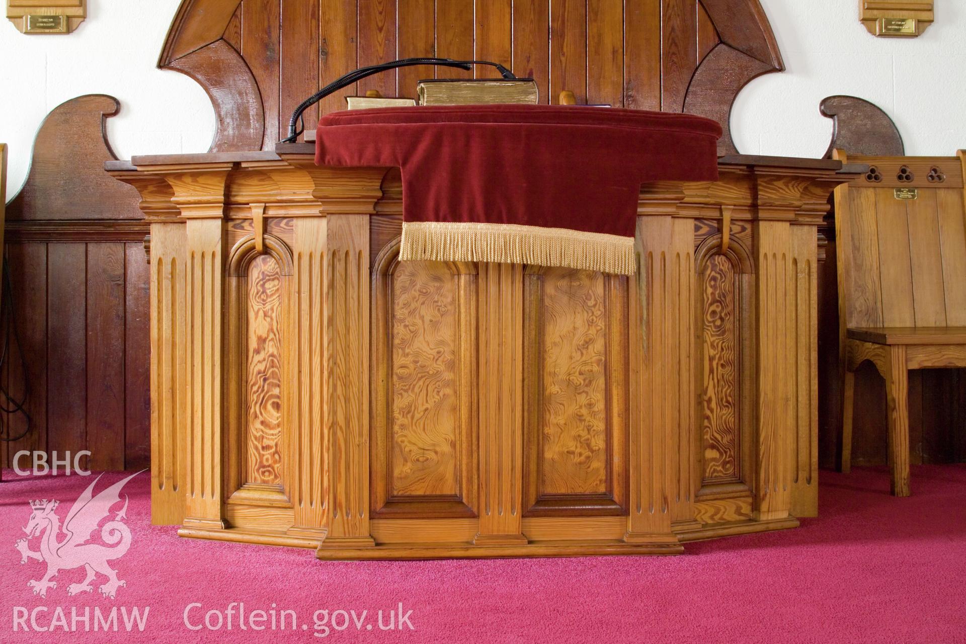 Detail of pulpit from Ebernezer chapel.