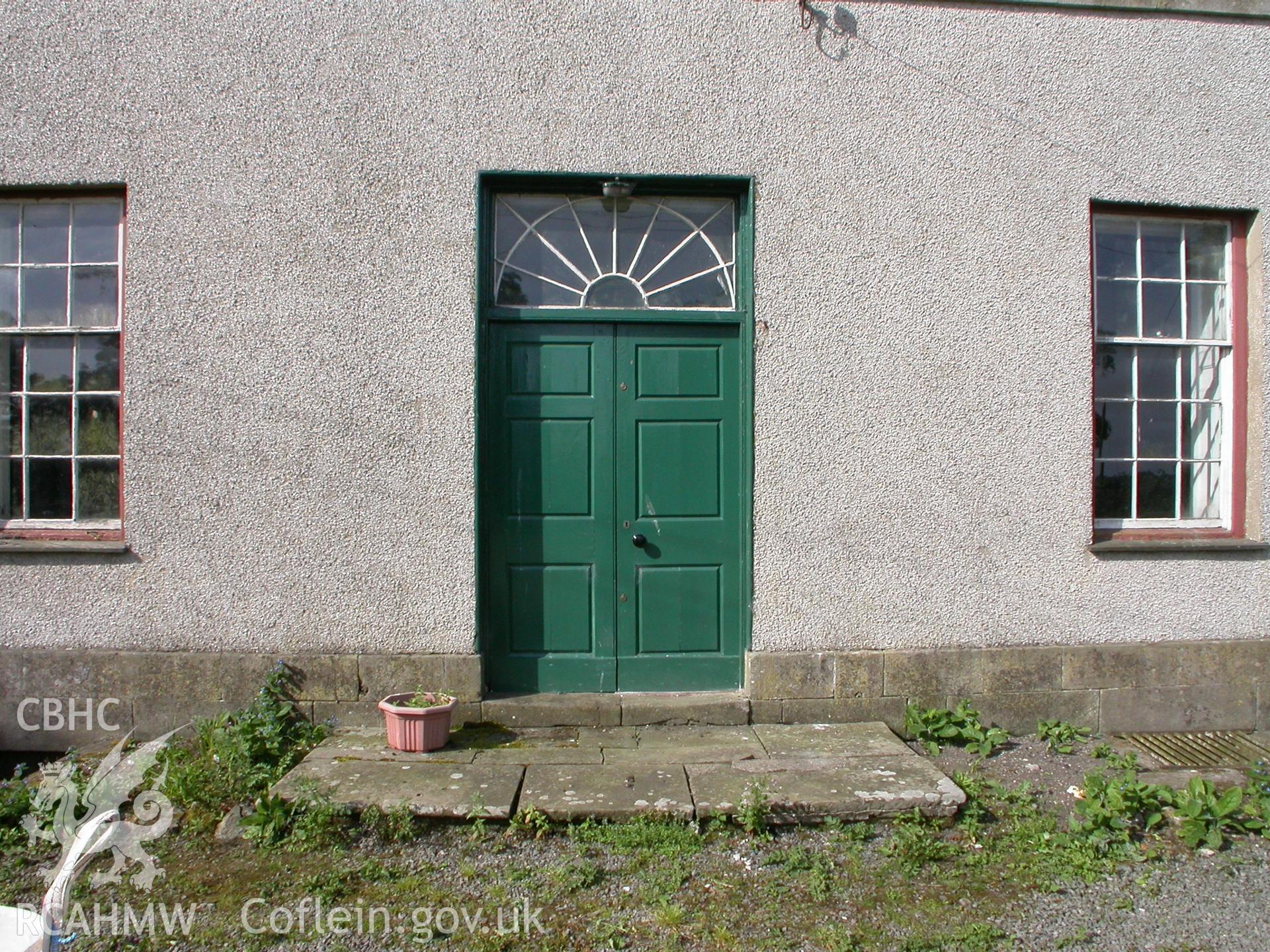 House , S-W front elevation, detail.