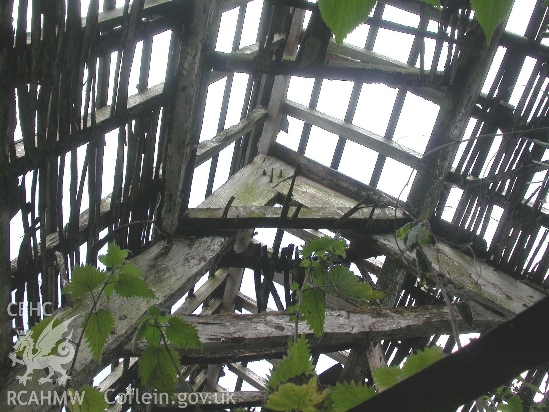 Roof-truss looking towards the south end.