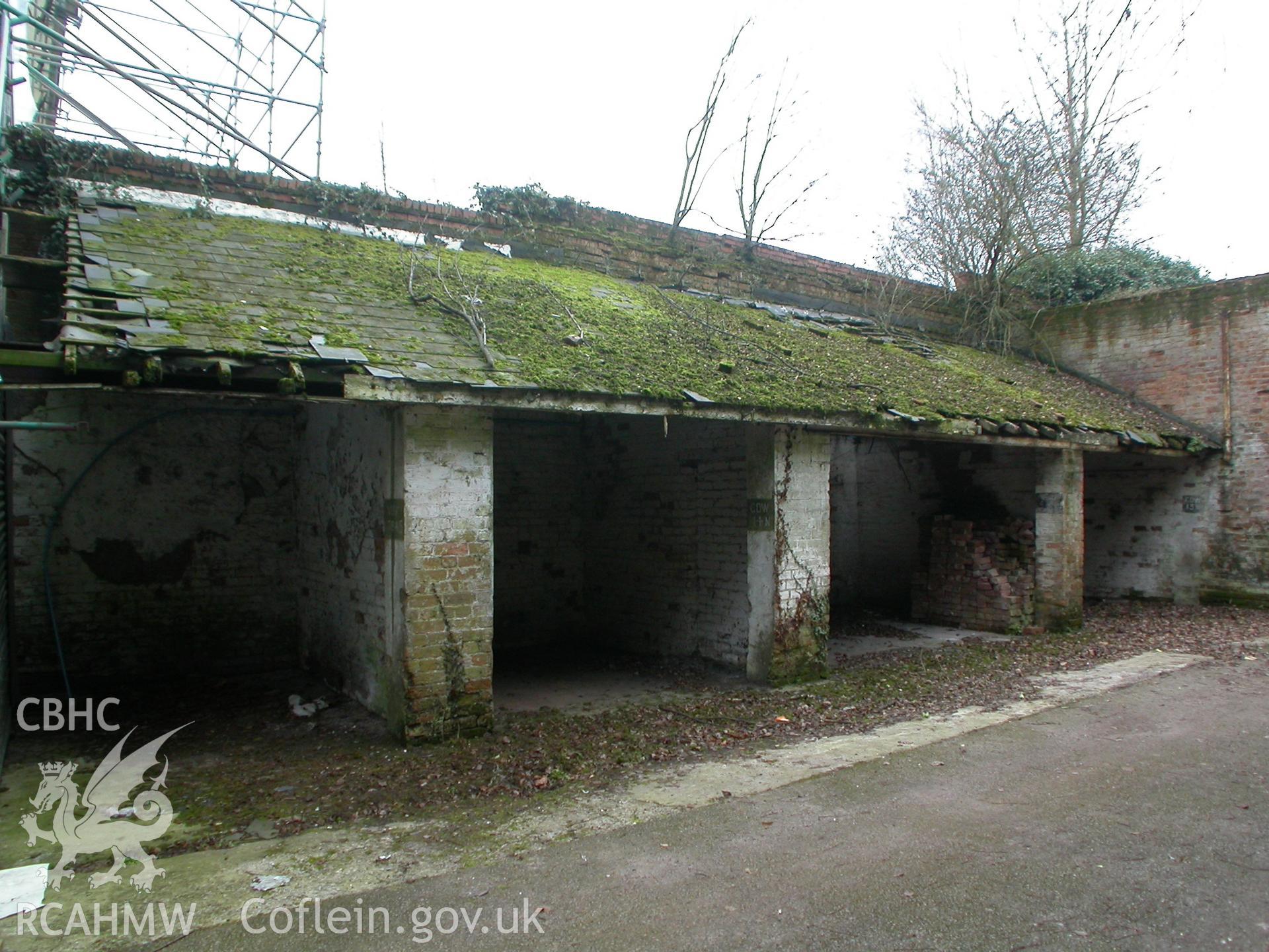 Carriage house/ancilliary range to north-east of house, looking south-east.