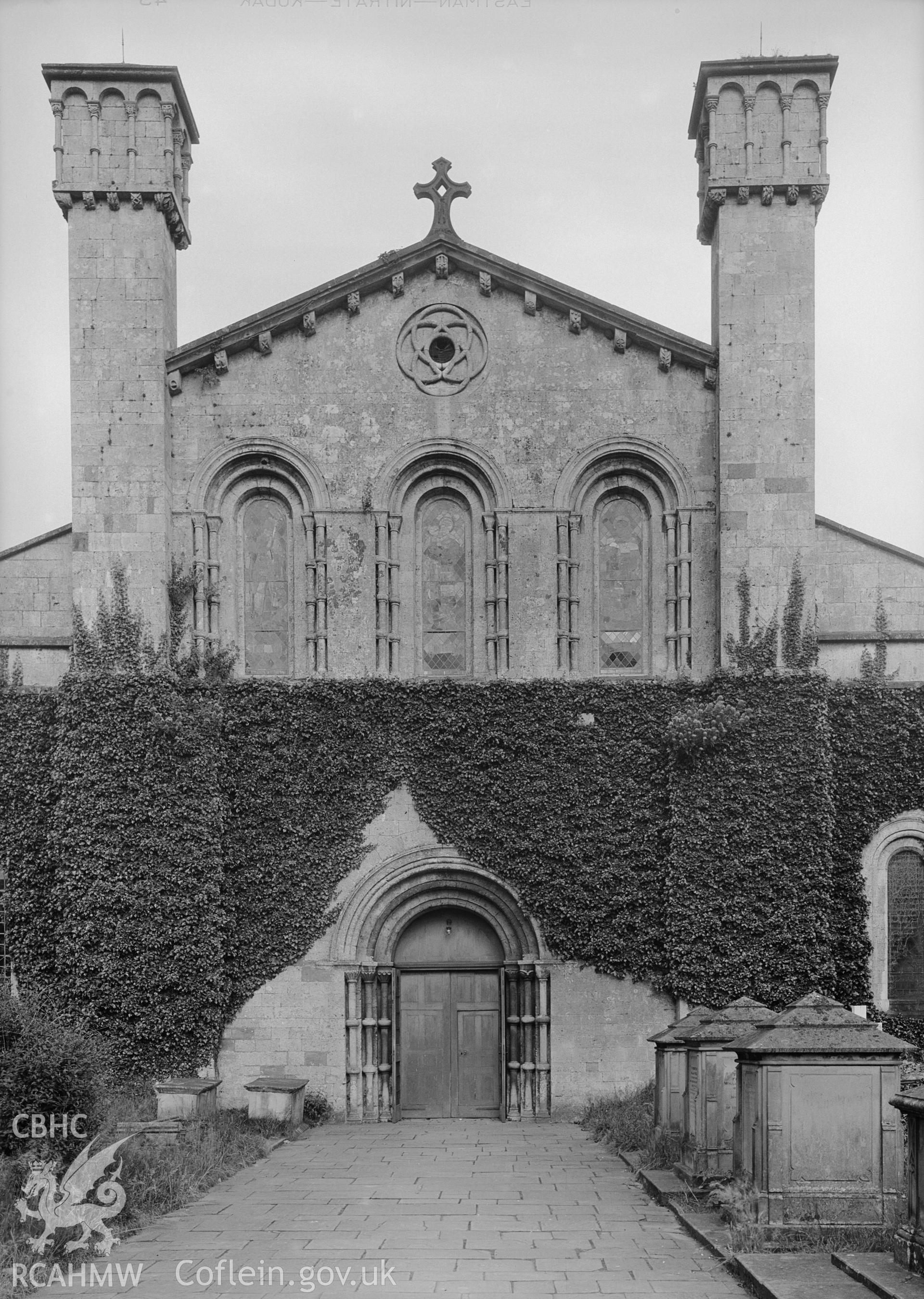 View of the west front of Margam Abbey.