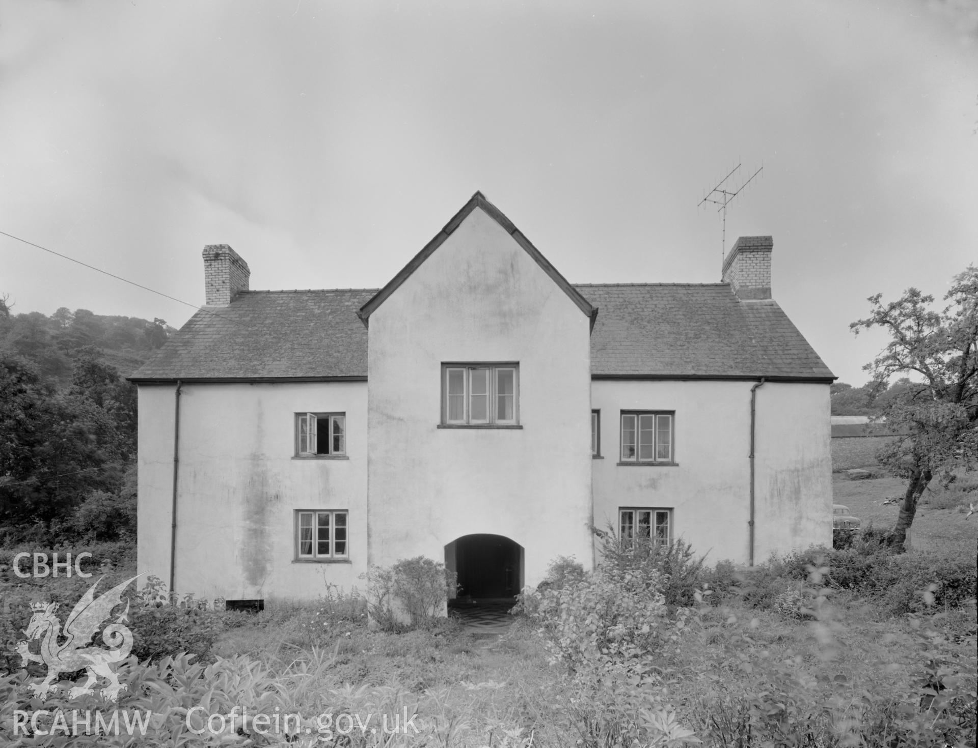 Exterior view of farmhouse, main elevation