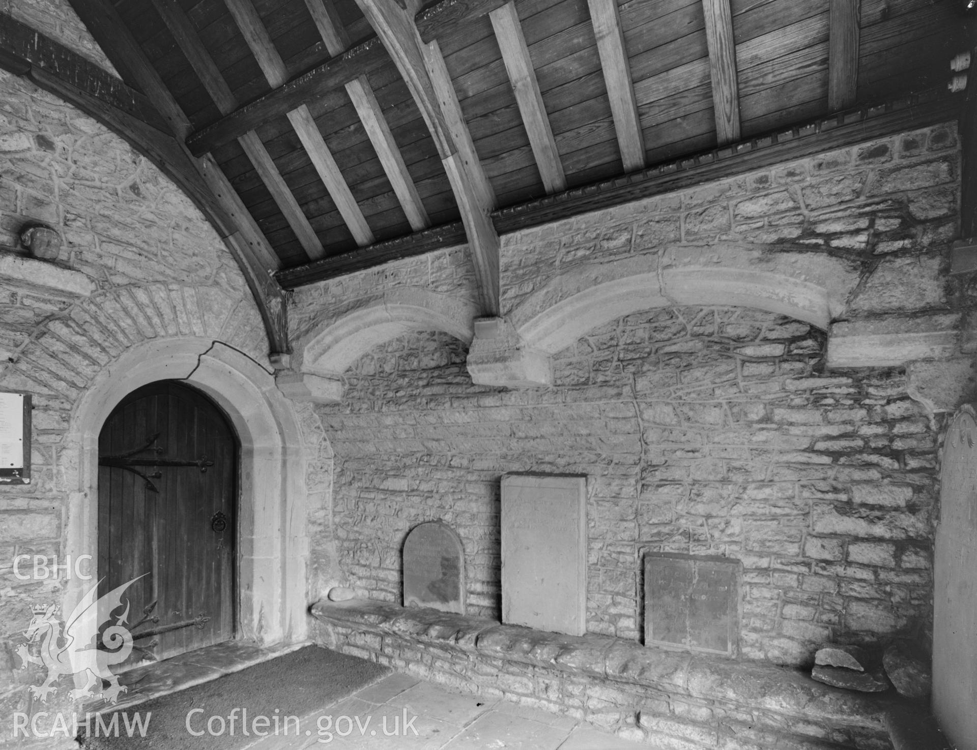 Interior view of St Blethian's Church, Llanblethian taken 25.03.65.